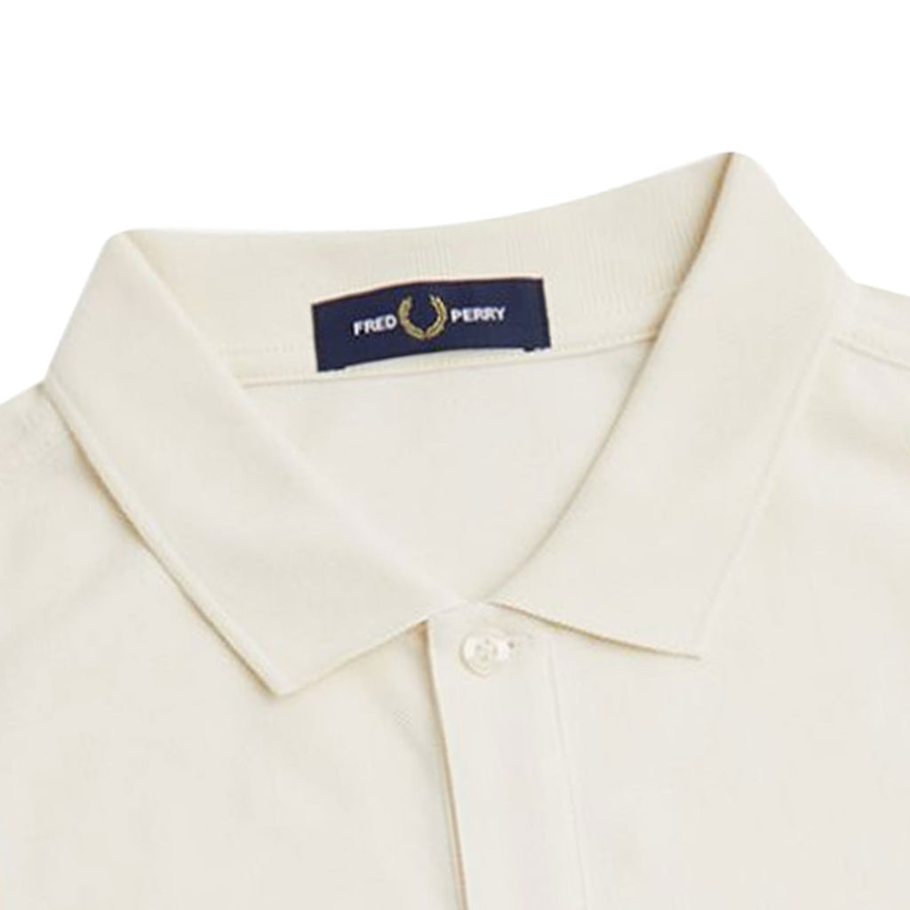 Fred Perry Towelling Panel Polo Shirt - Ecru