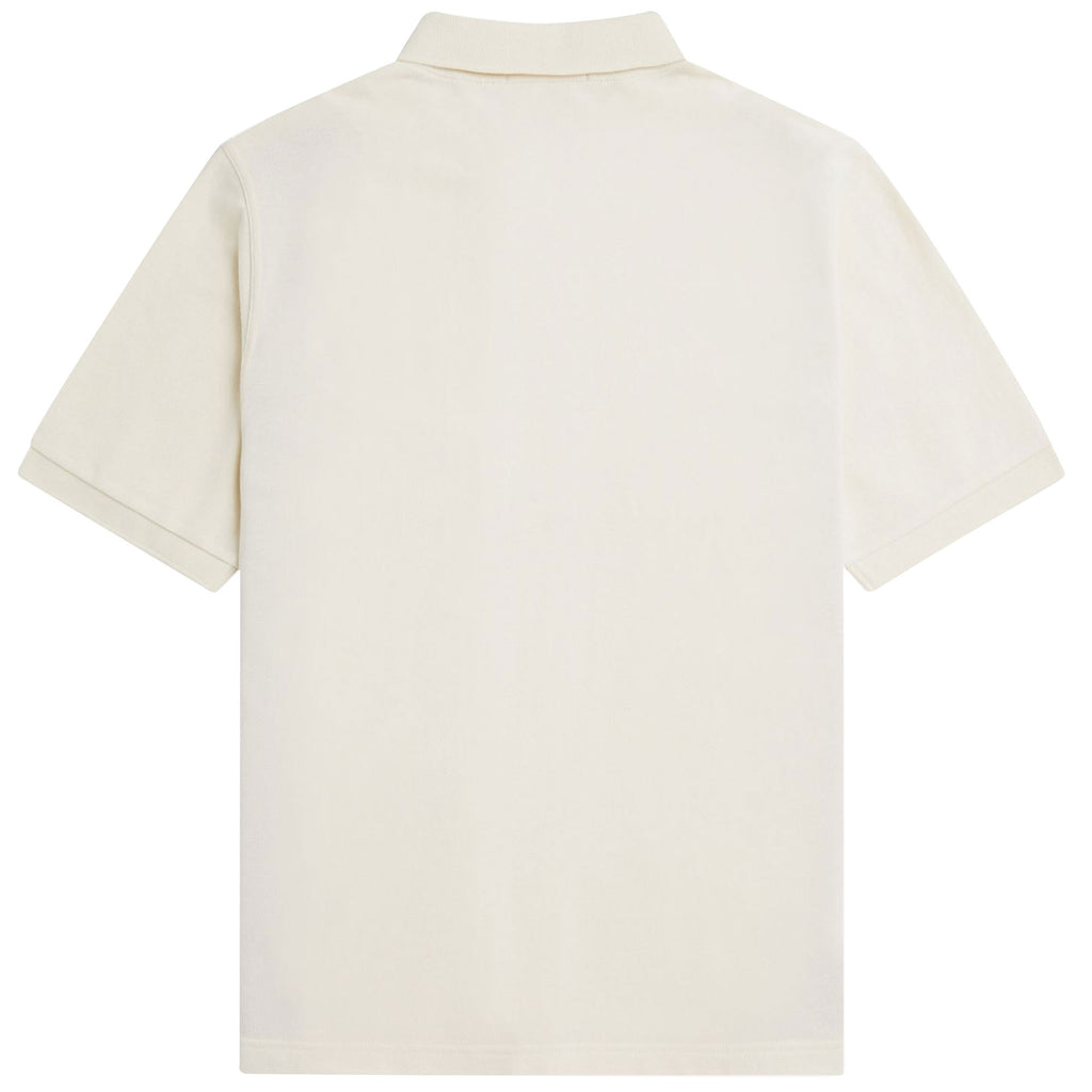 Fred Perry Towelling Panel Polo Shirt - Ecru