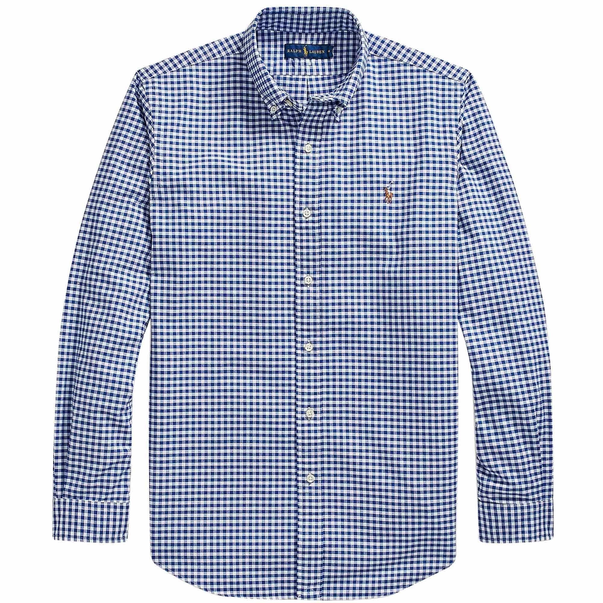 Custom Fit Oxford Shirt - Blue and White