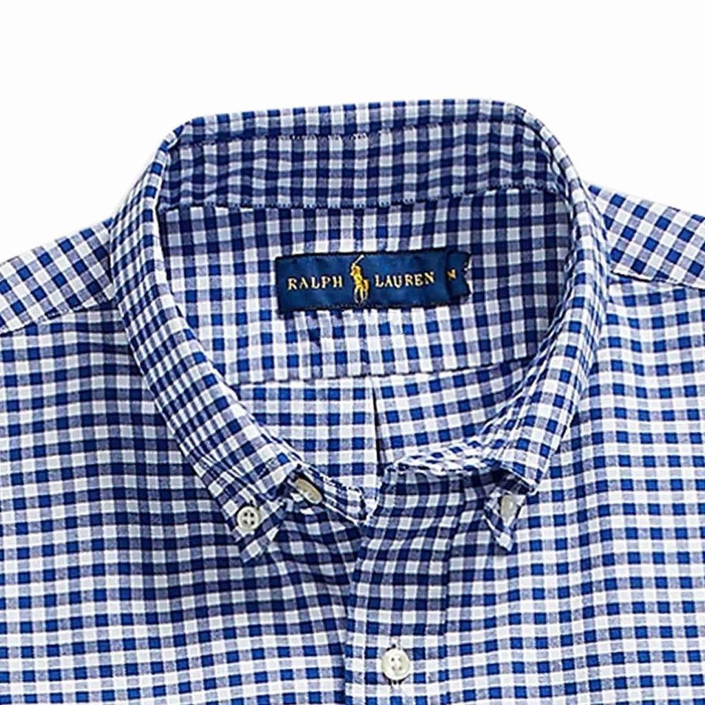 Custom Fit Oxford Shirt - Blue and White