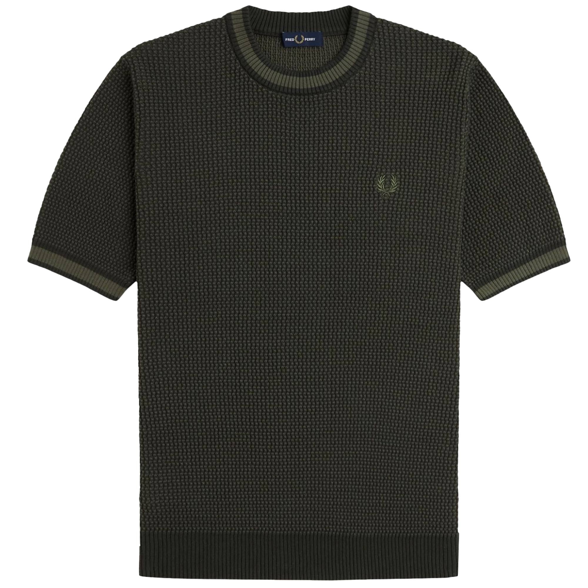 Fred Perry Textured Knitted Shirt - Black – Stuarts London