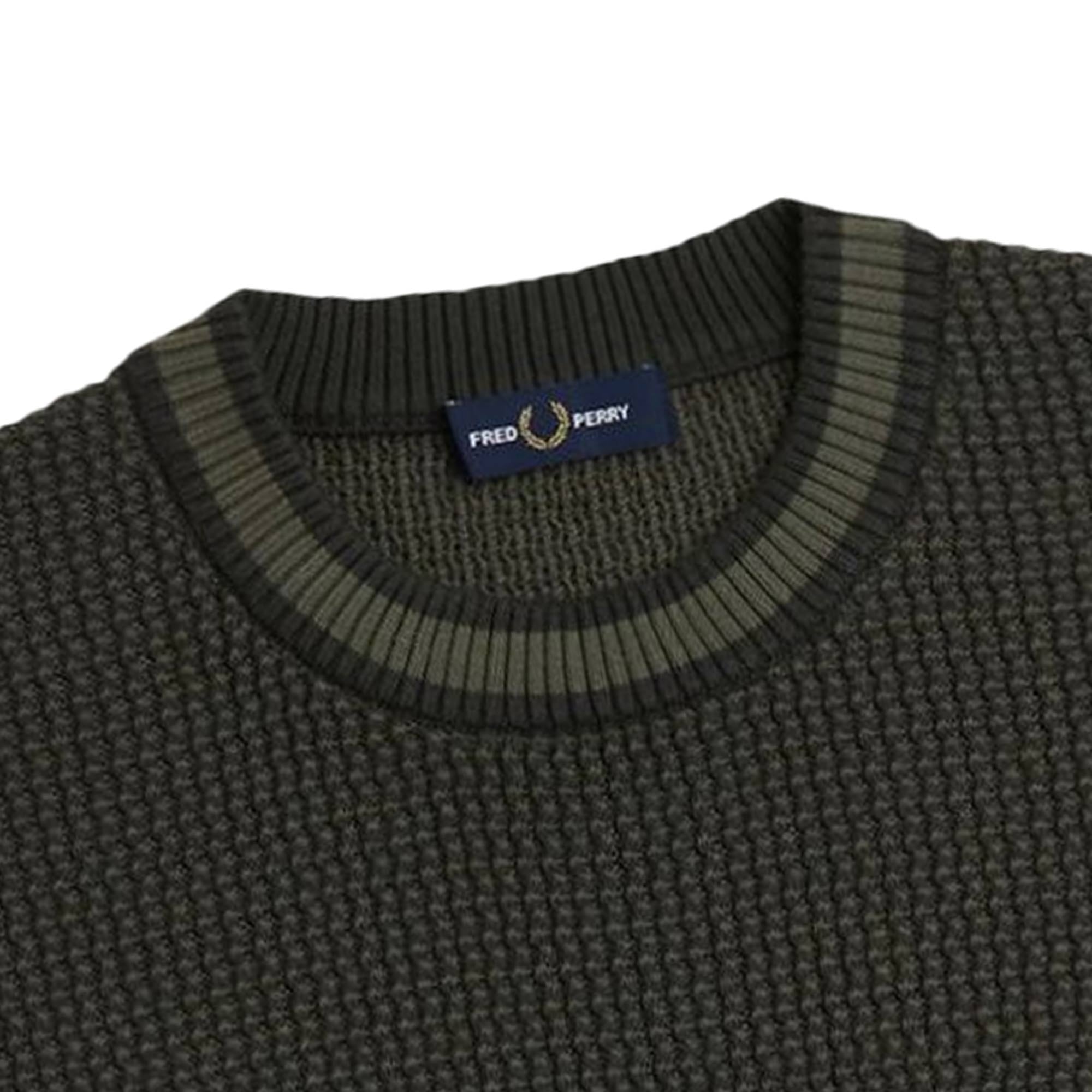 Fred Perry Textured Knitted Shirt - Black – Stuarts London