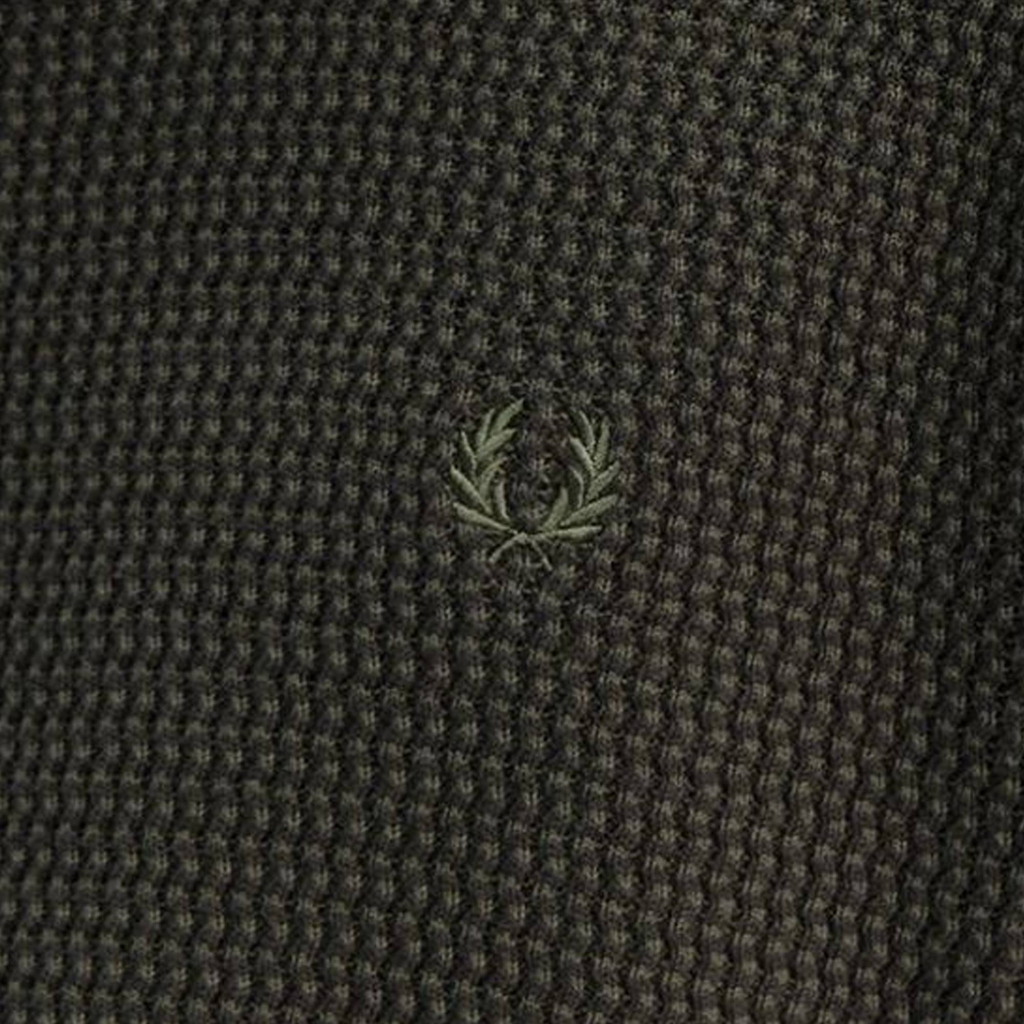 Fred Perry Textured Knitted Shirt - Black