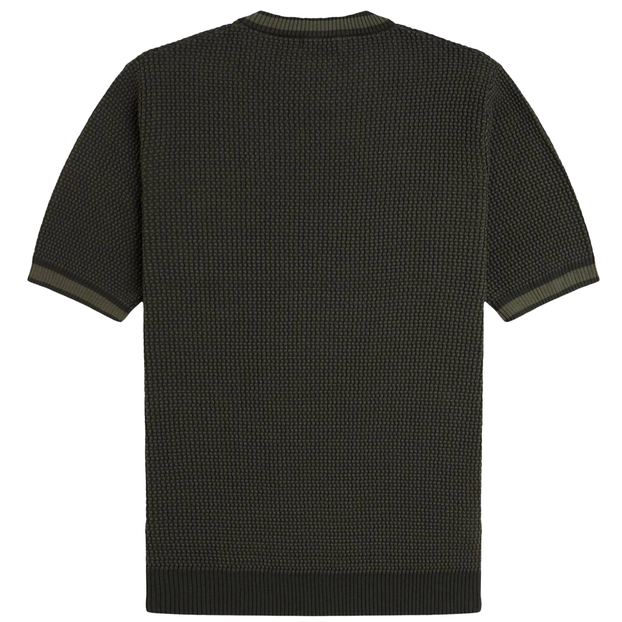 Fred Perry Textured Knitted Shirt - Black – Stuarts London