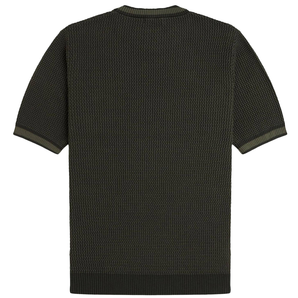 Fred Perry Textured Knitted Shirt - Black
