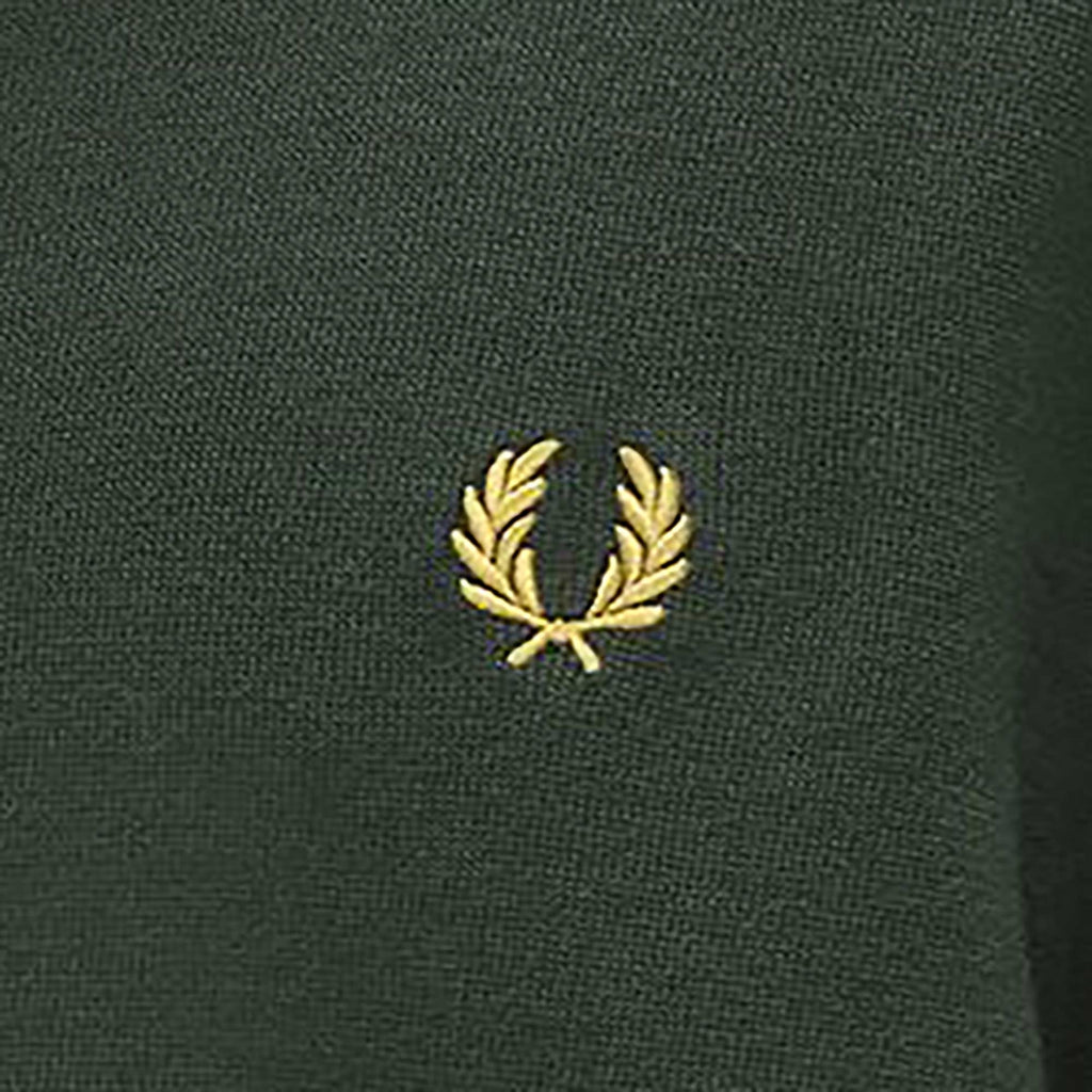 Fred Perry Cotton Knitted Shirt - Court Green