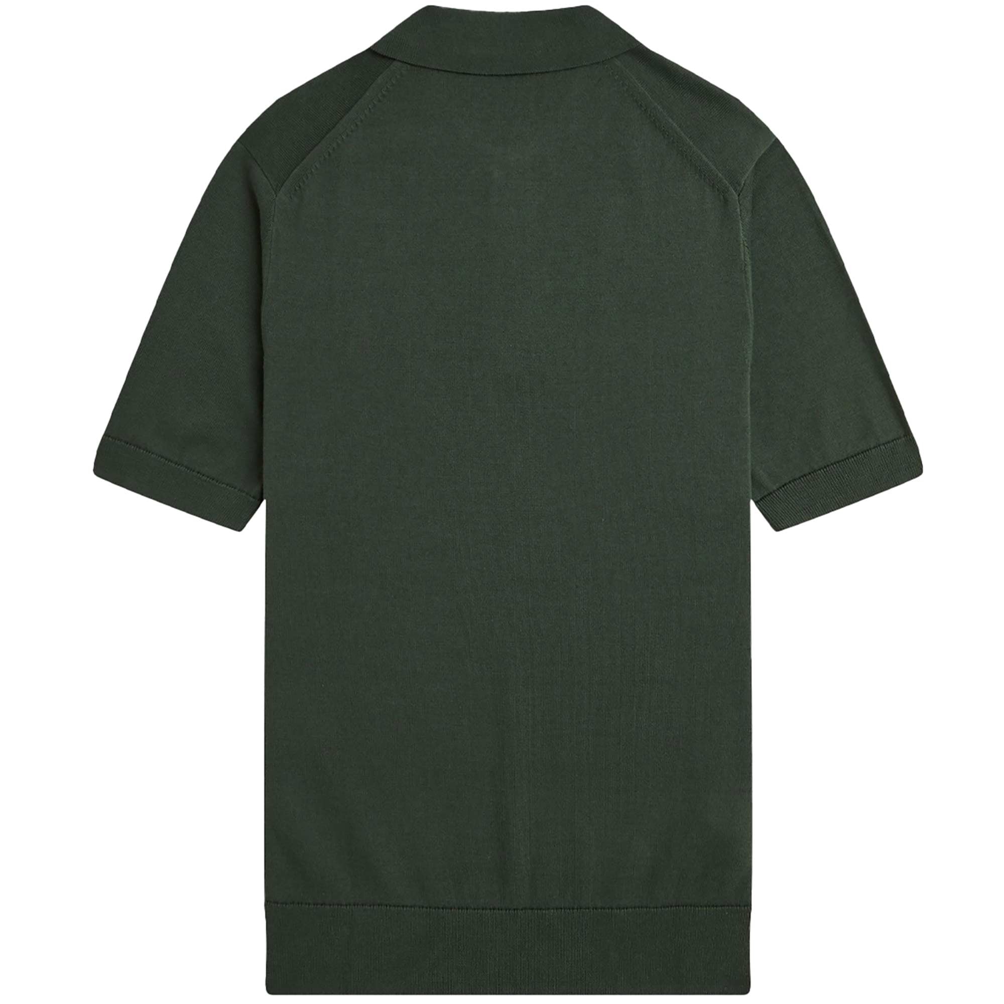 Fred Perry Cotton Knitted Shirt - Court Green