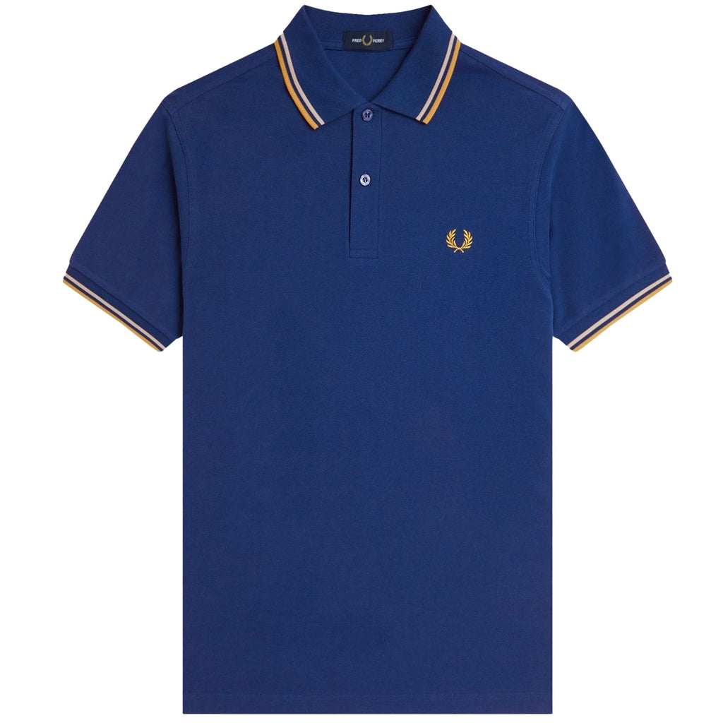 Fred Perry M3600 Twin Tipped Polo Shirt - Shaded Cobalt