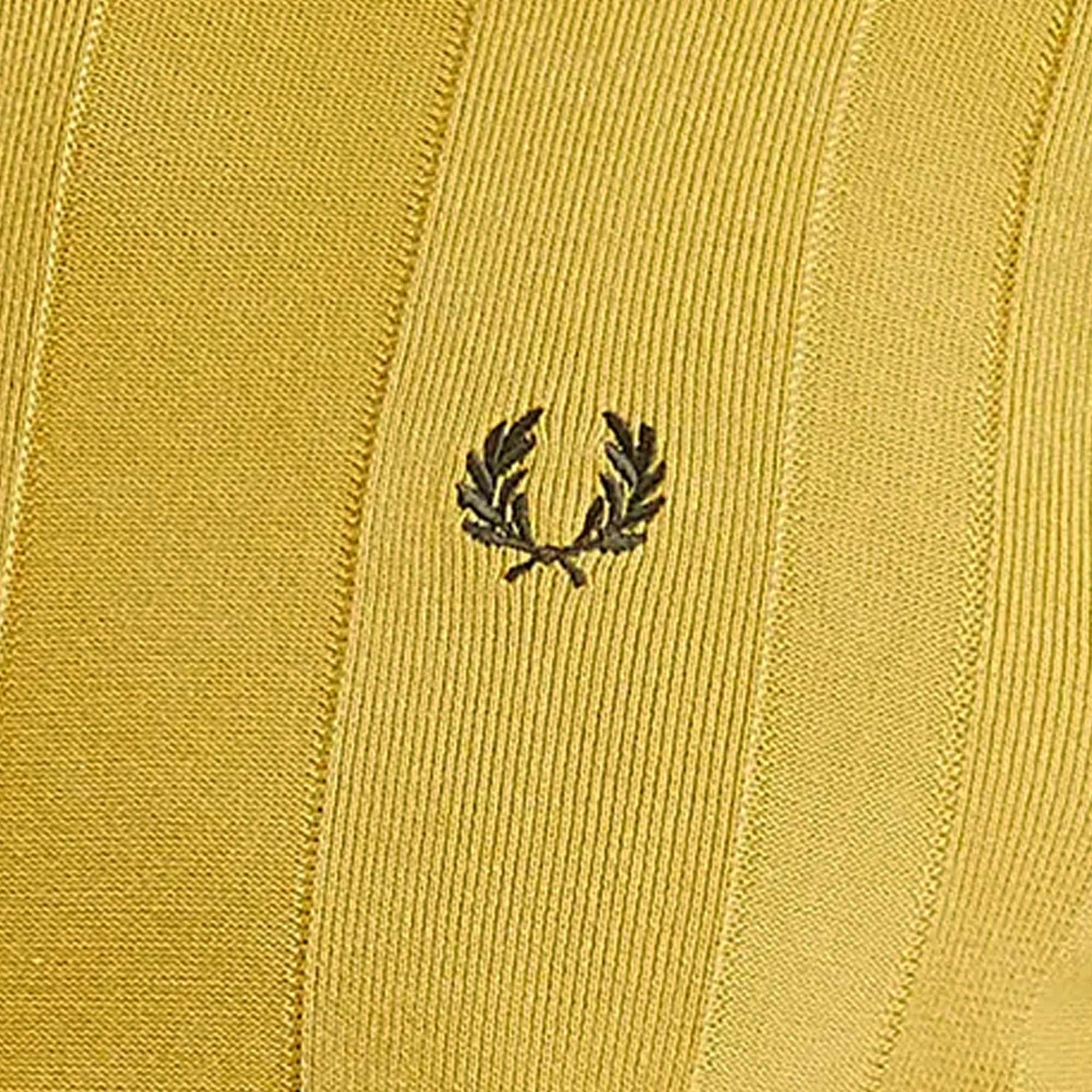 Fred Perry Short Sleeve Knitted Button Shirt - Honeycomb