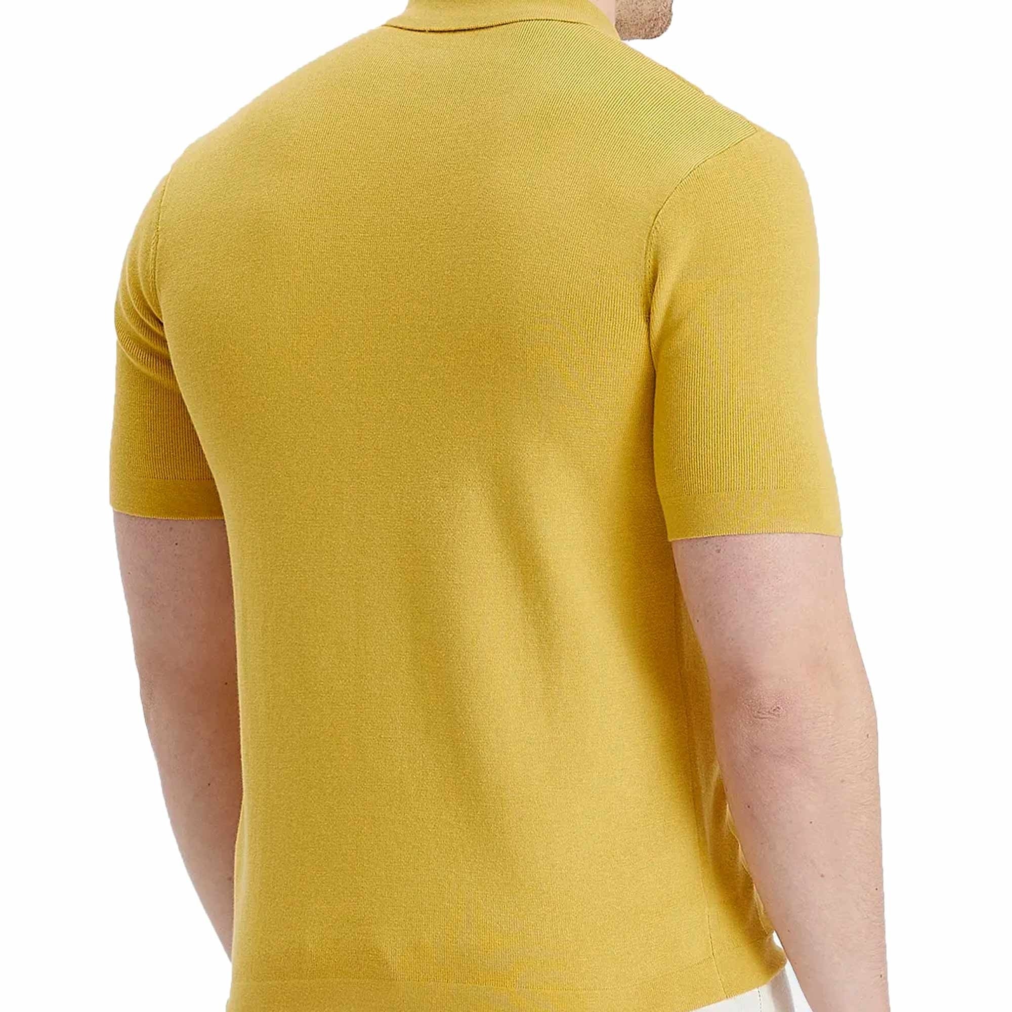 Fred Perry Short Sleeve Knitted Button Shirt - Honeycomb
