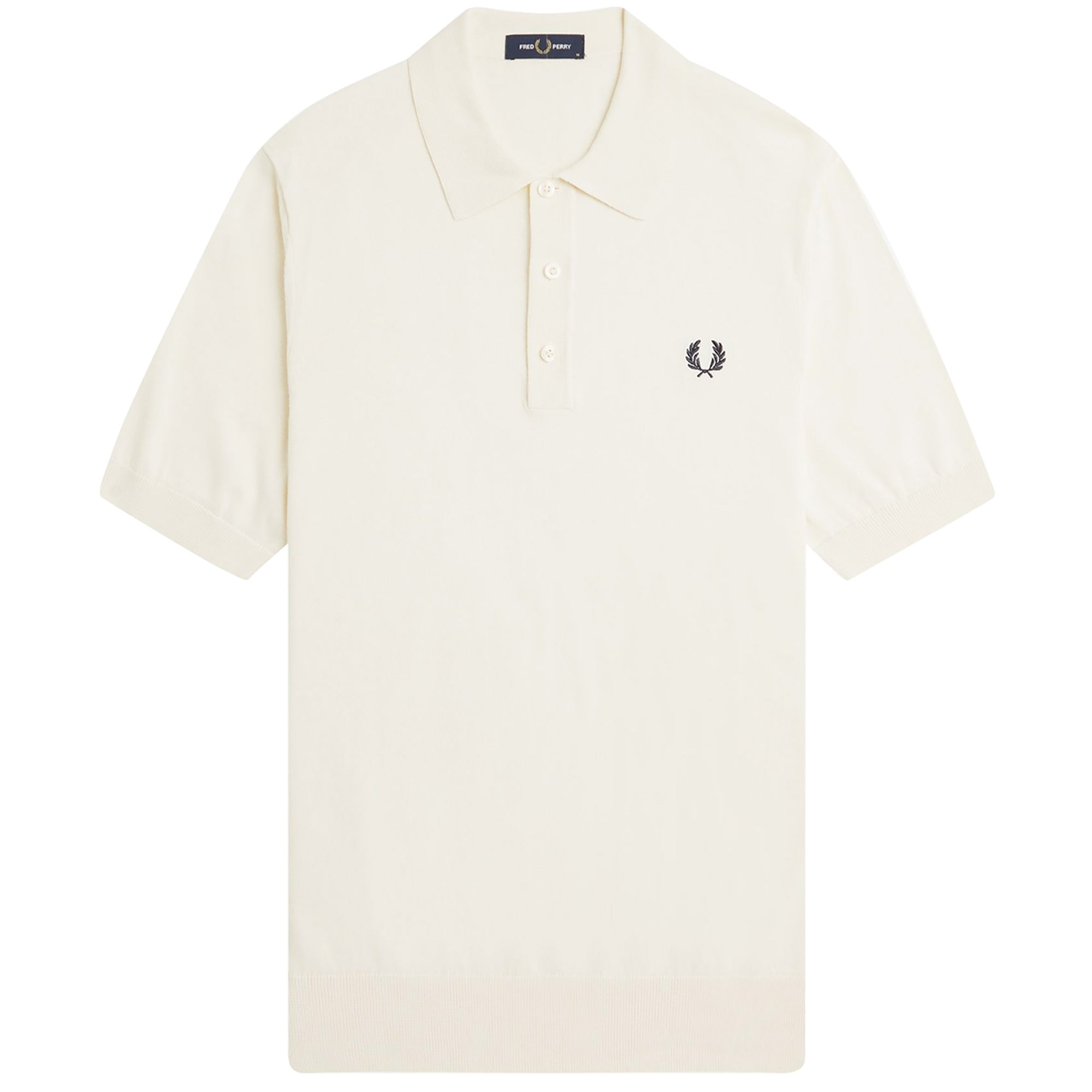 Fred Perry Knitted Cotton Shirt - Ecru K9725-560 – Stuarts London