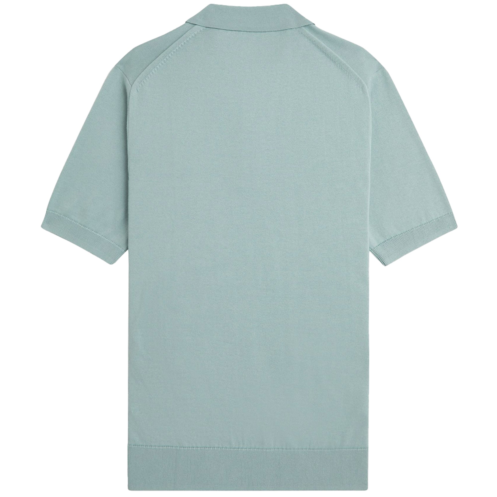 Fred Perry Knitted Cotton Shirt - Silver Blue