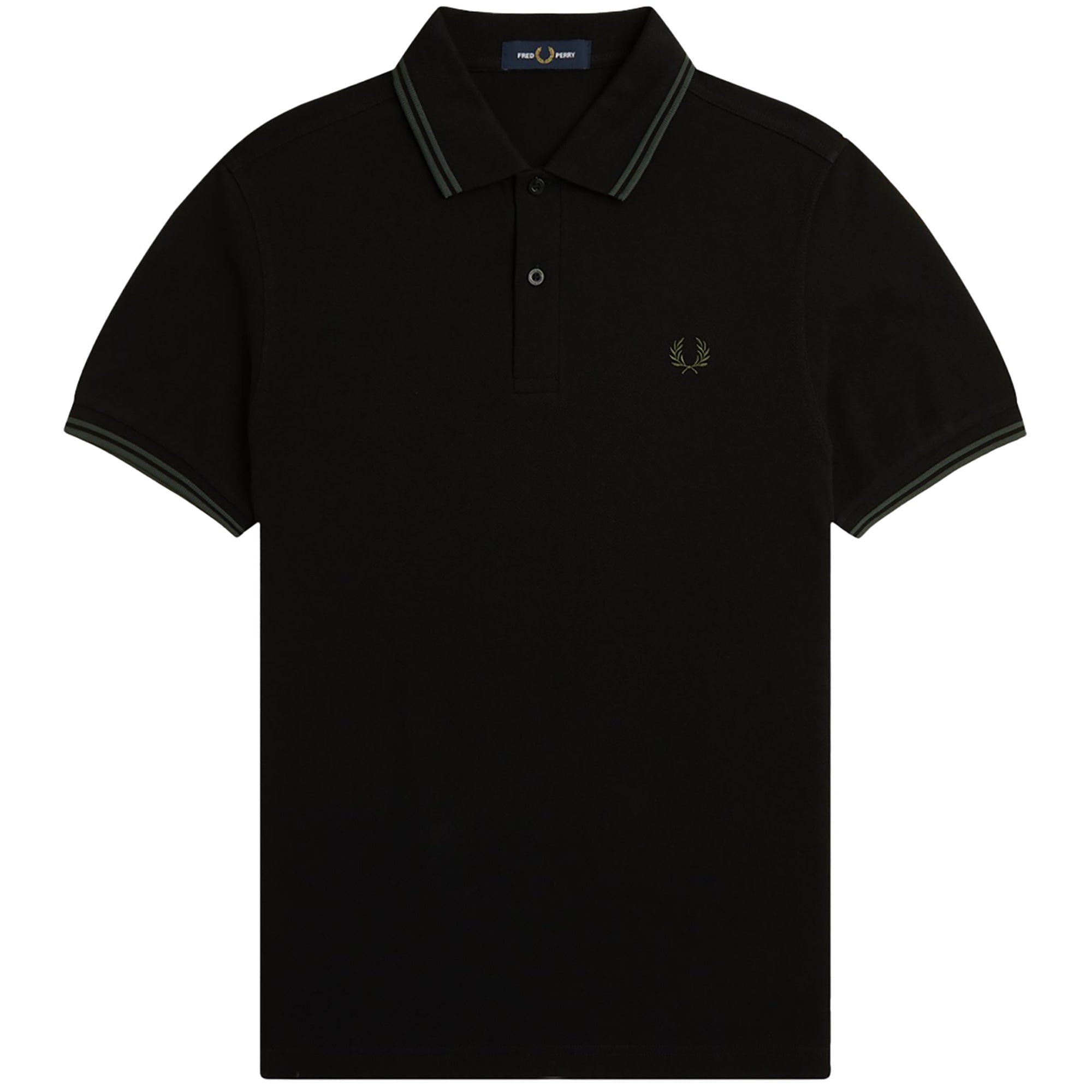 Fred Perry M3600 Twin Tipped Polo Shirt - Black