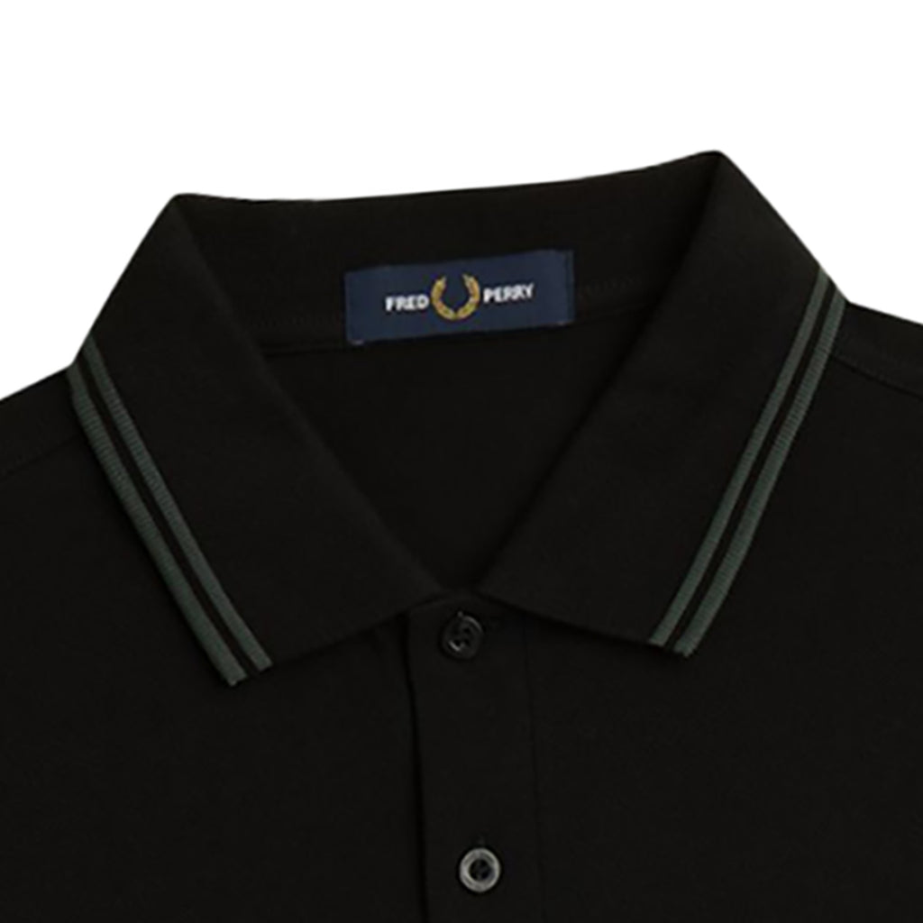 Fred Perry M3600 Twin Tipped Polo Shirt - Black