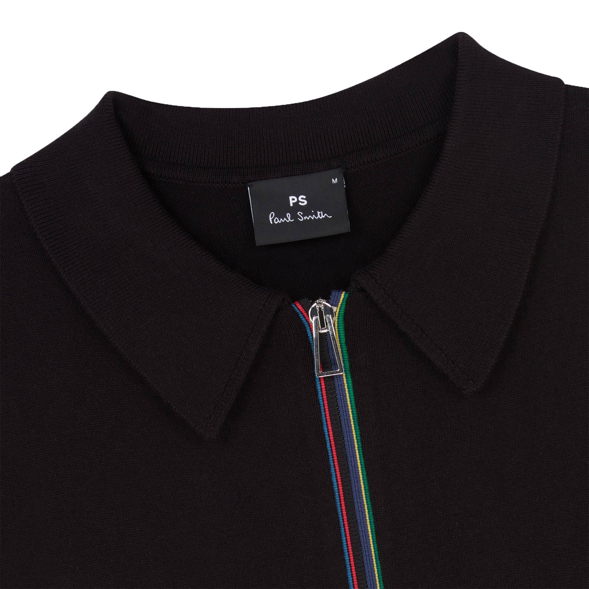 Paul Smith Zip Cotton Polo Shirt - Dark Navy