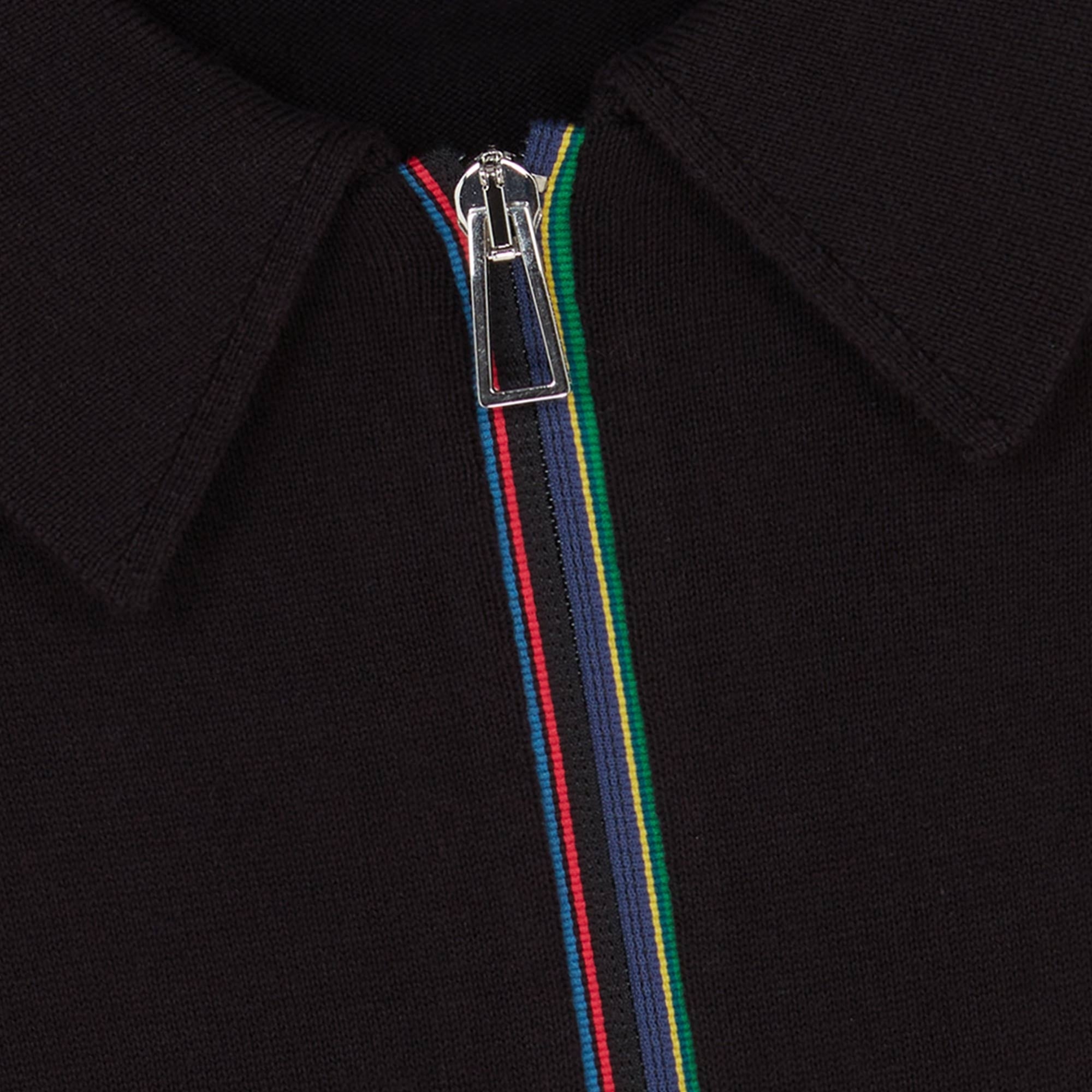 Paul Smith Zip Cotton Polo Shirt - Dark Navy