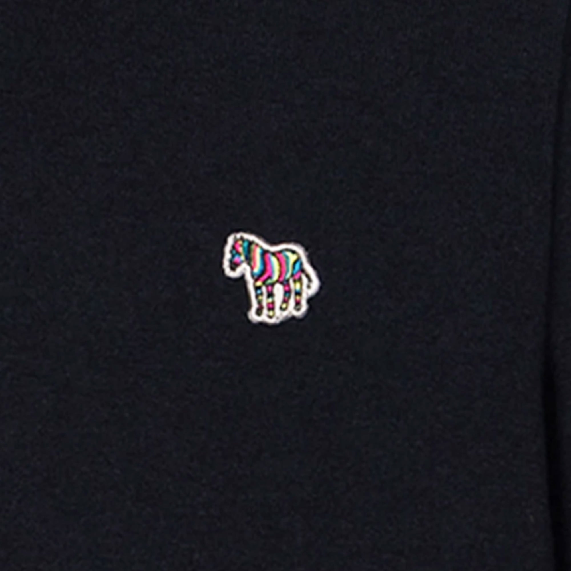 Paul Smith Half Zip Zebra Logo Sweater - Black