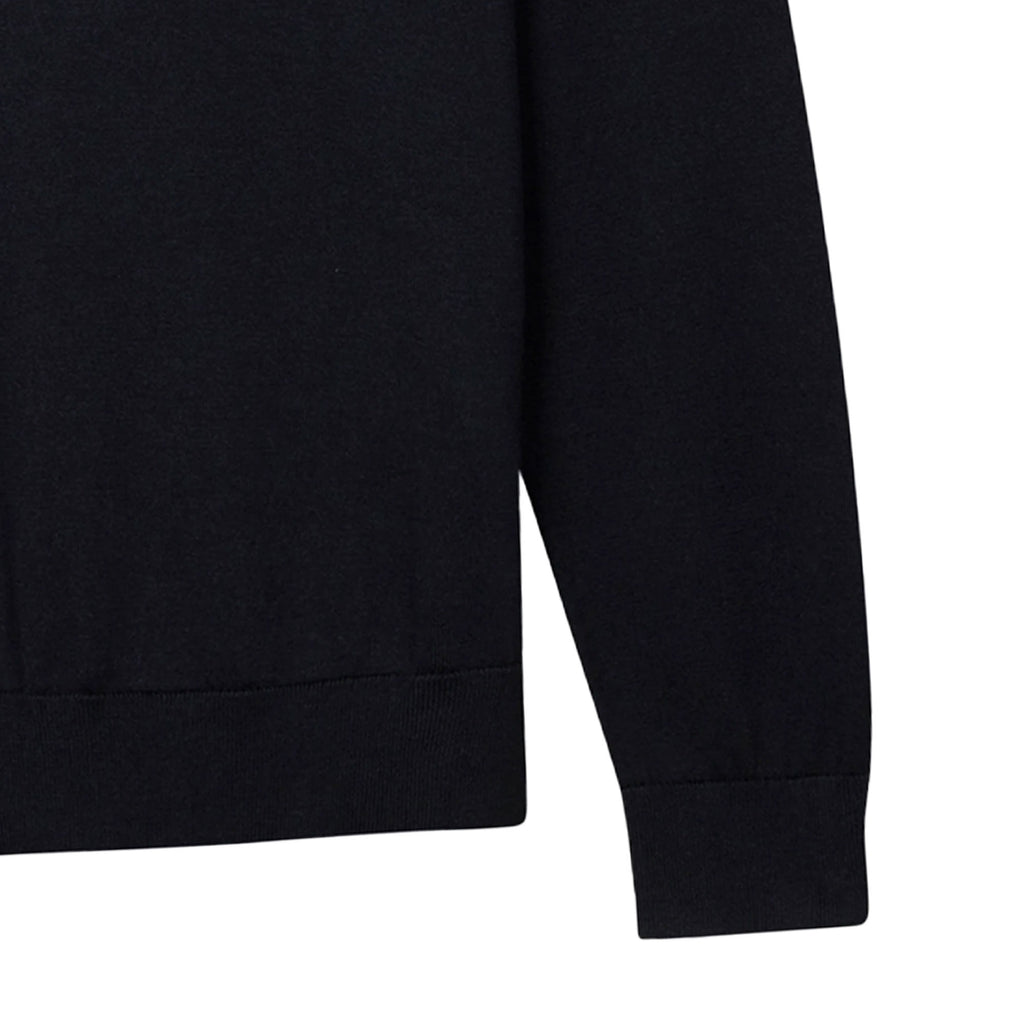 Paul Smith Half Zip Zebra Logo Sweater - Black