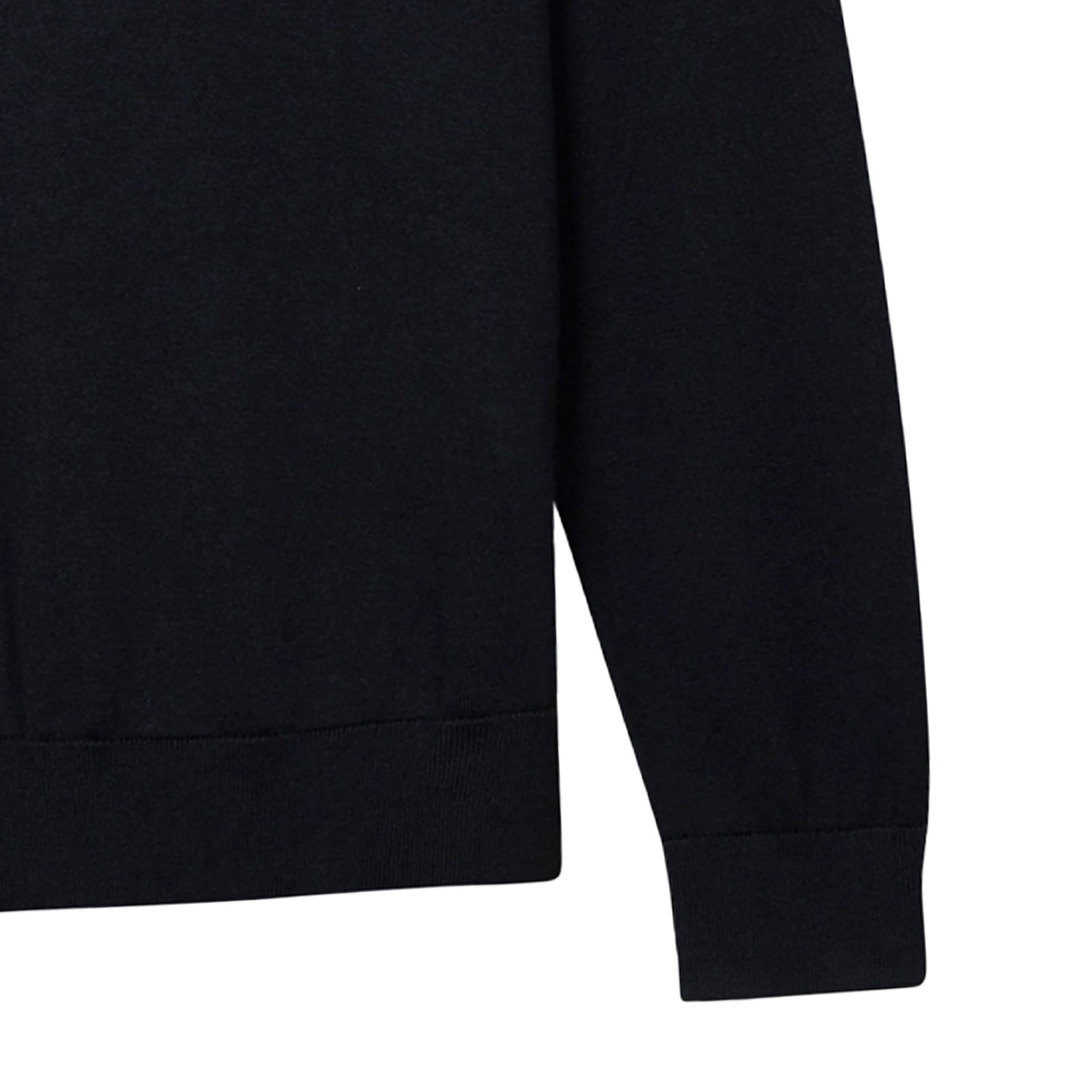 Paul Smith Half Zip Zebra Logo Sweater - Black