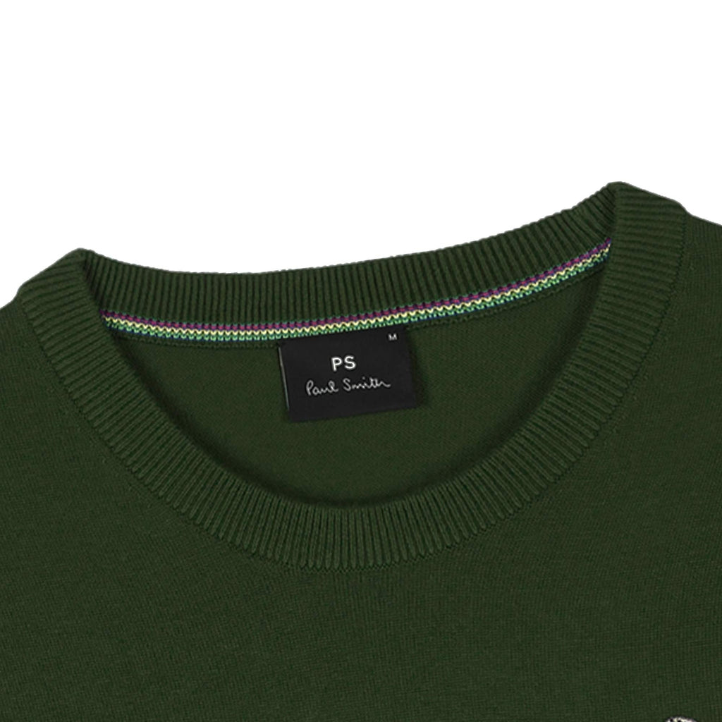 Paul Smith Organic Cotton Zebra Logo Sweater - Green