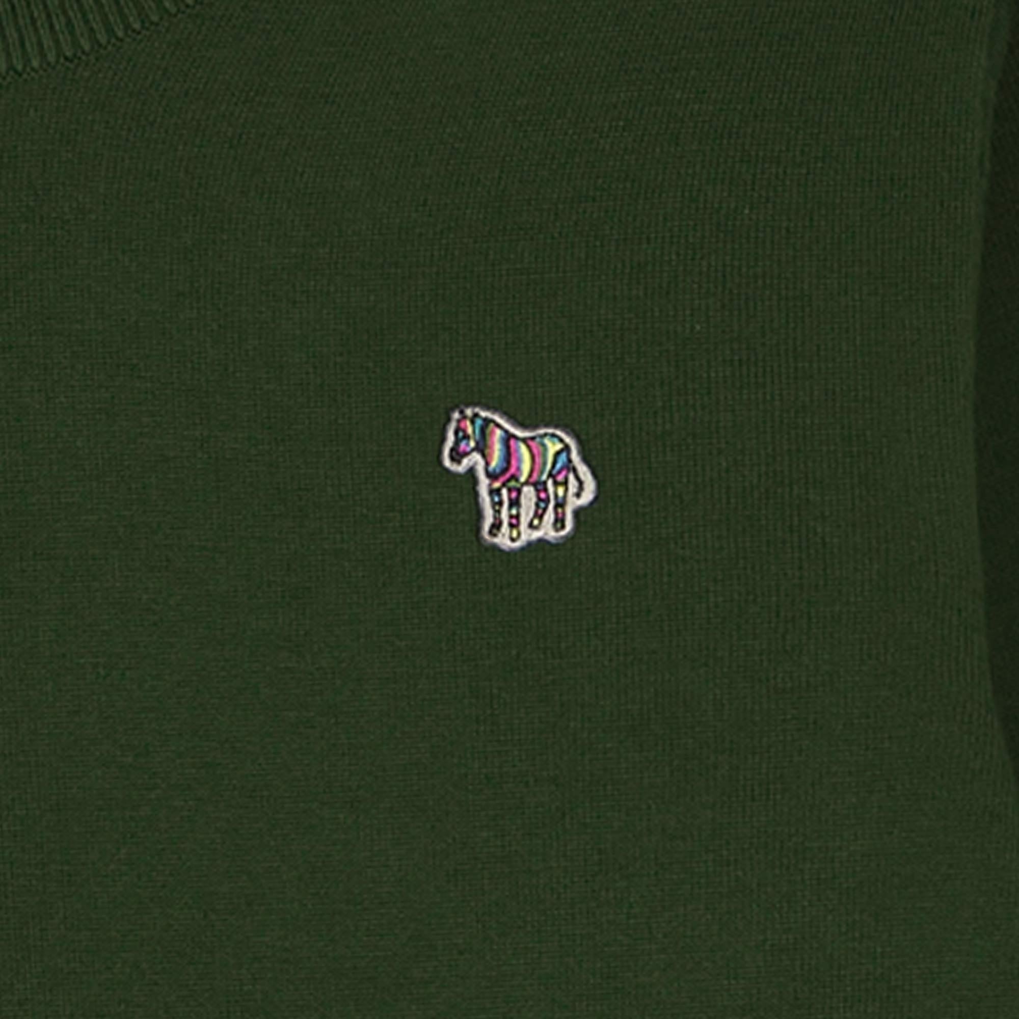 Paul Smith Organic Cotton Zebra Logo Sweater - Green
