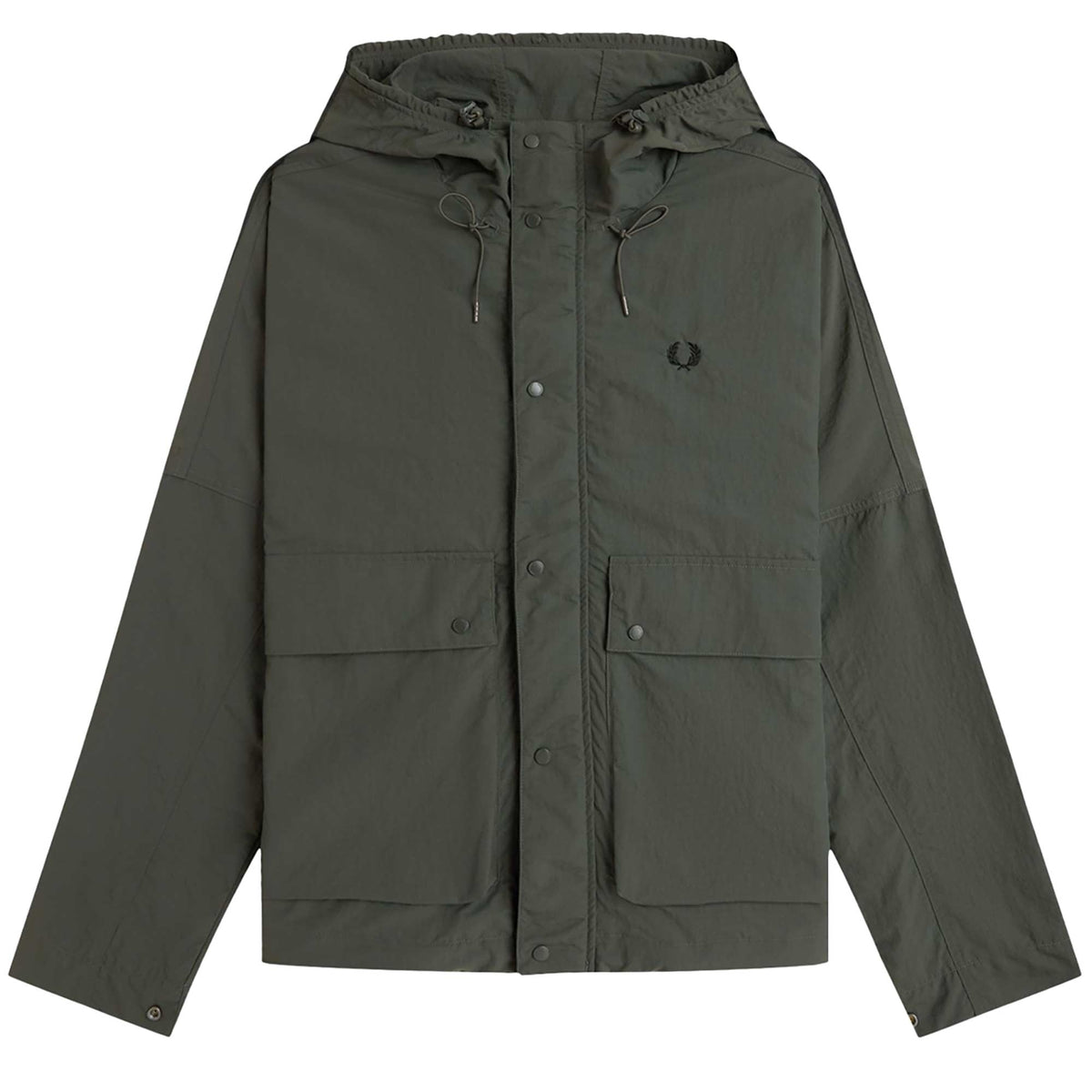 Fred Perry Cropped Fishing Parka - Field Green – Stuarts London