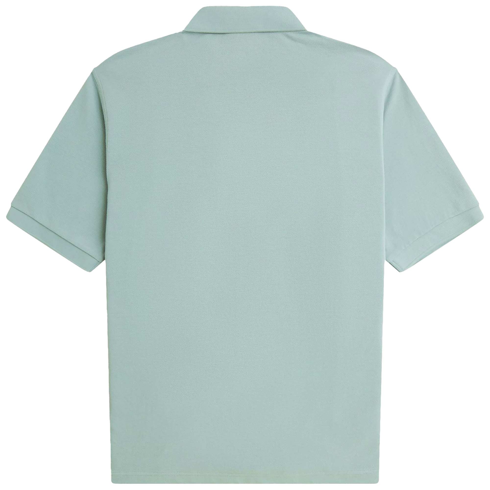Fred Perry Towelling Panel Polo Shirt - Silver Blue