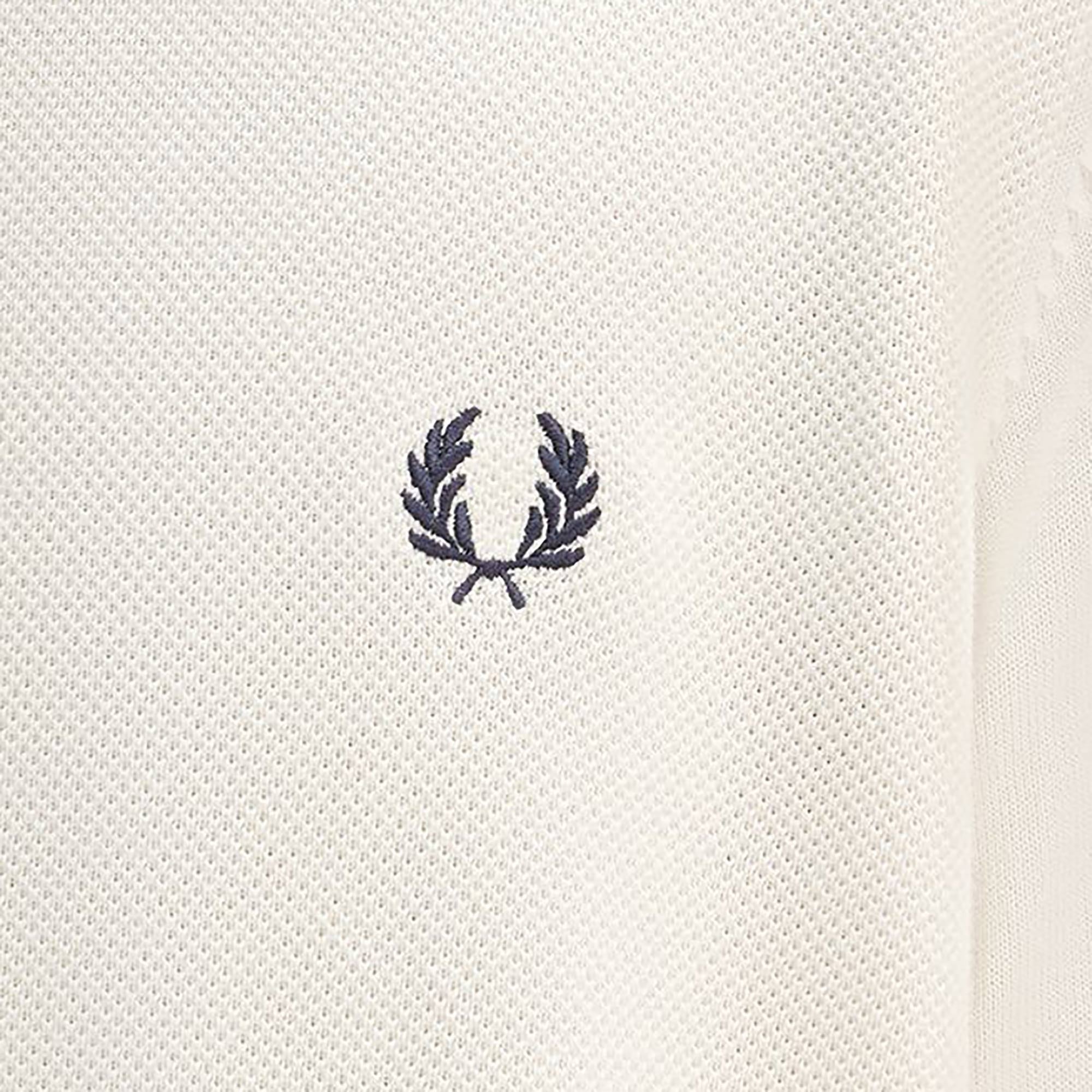 Fred Perry Texture Front Knitted T-Shirt - Ecru