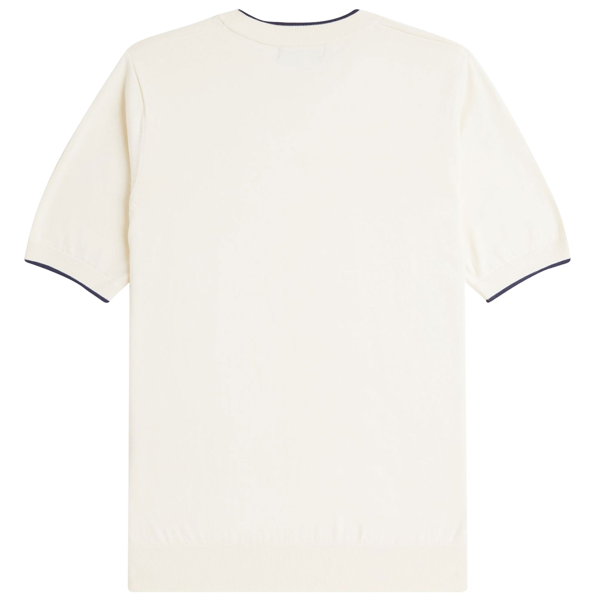 Fred Perry Texture Front Knitted T-Shirt - Ecru