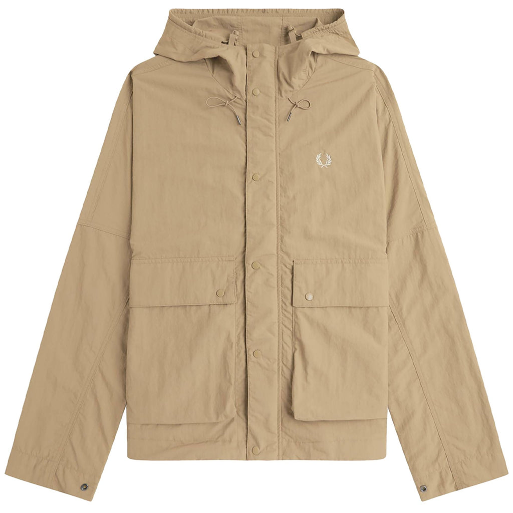 Fred Perry Cropped Fishing Parka - Warm Stone