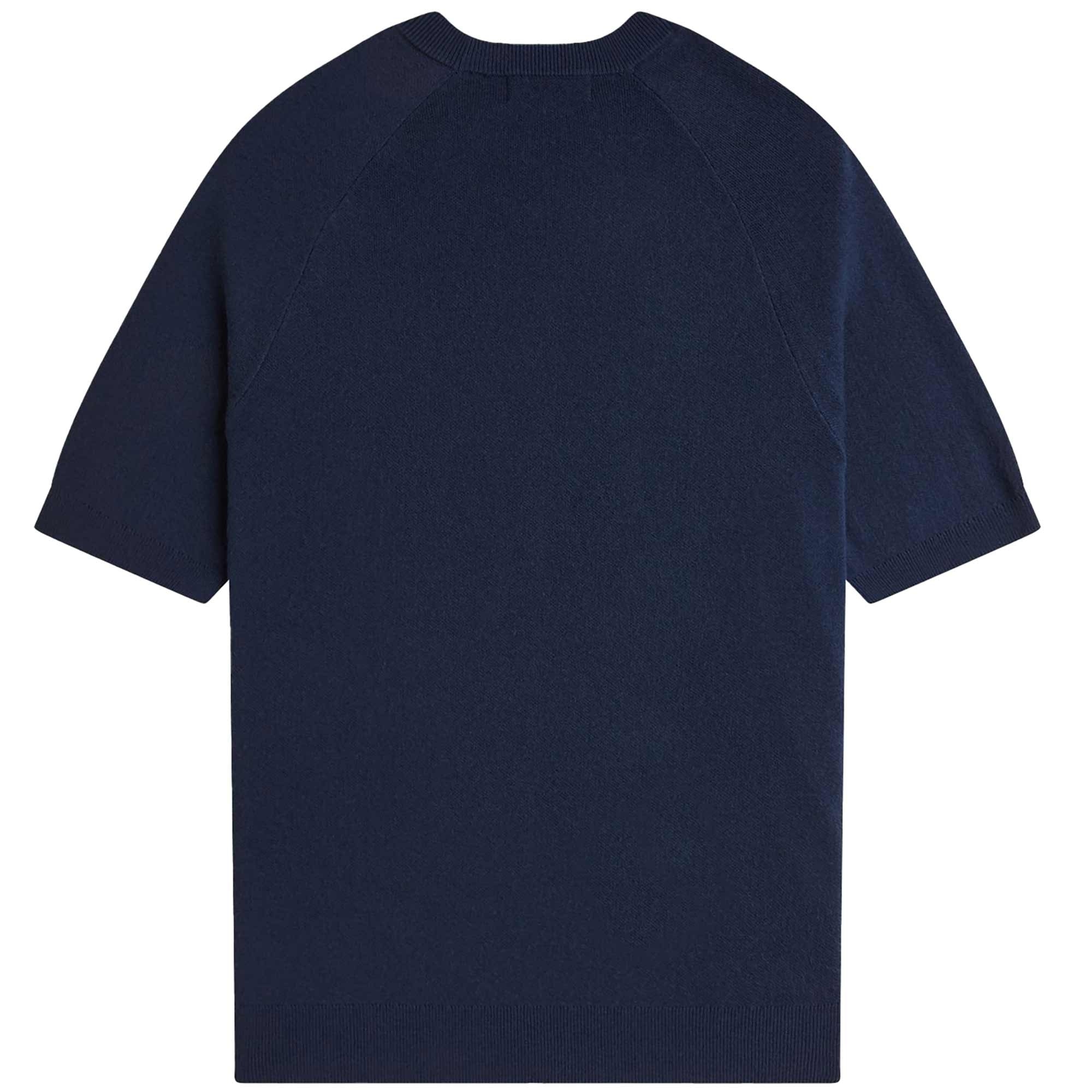 Fred Perry Striped Knitted T-Shirt - Tennis Blue