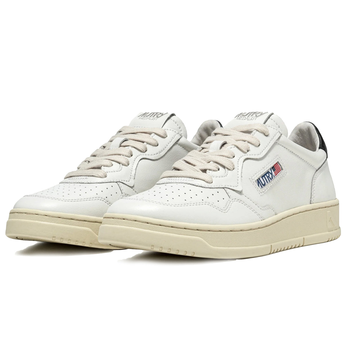 Autry Shos Autry Action Shoes Low Leather | White/Black | AULMLL22 – Stuarts London