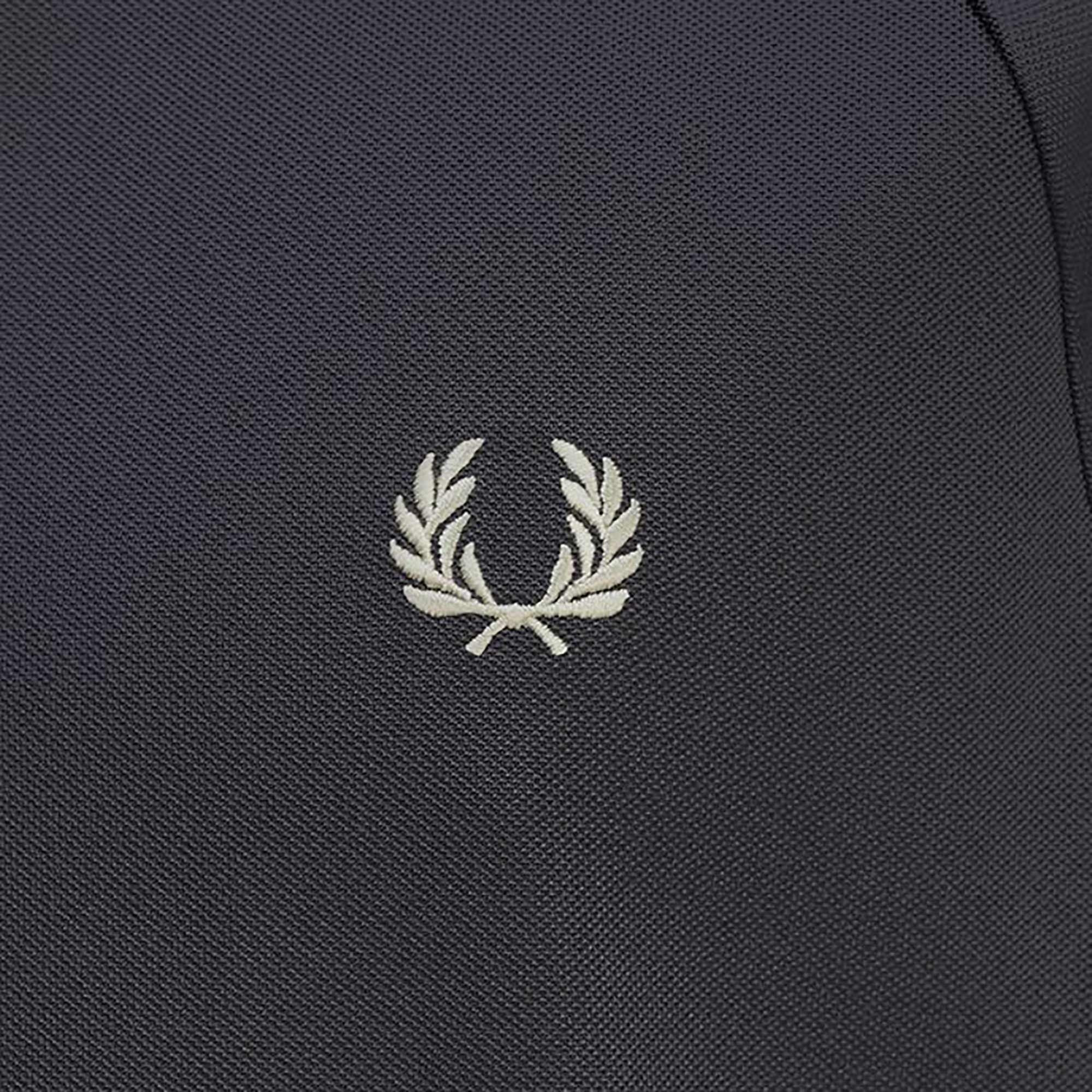 Fred Perry Zip Neck Polo Shirt - Anchor Grey