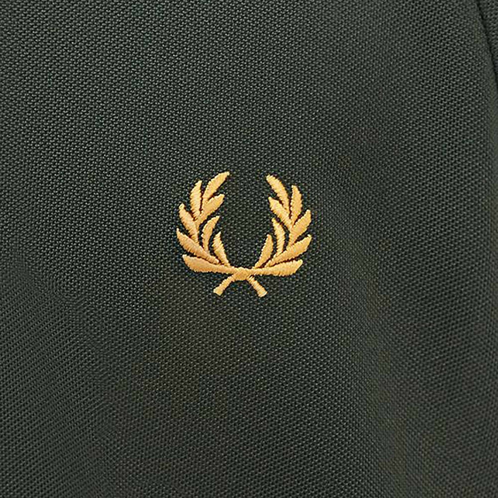 Fred Perry Zip Neck Polo Shirt - Court Green