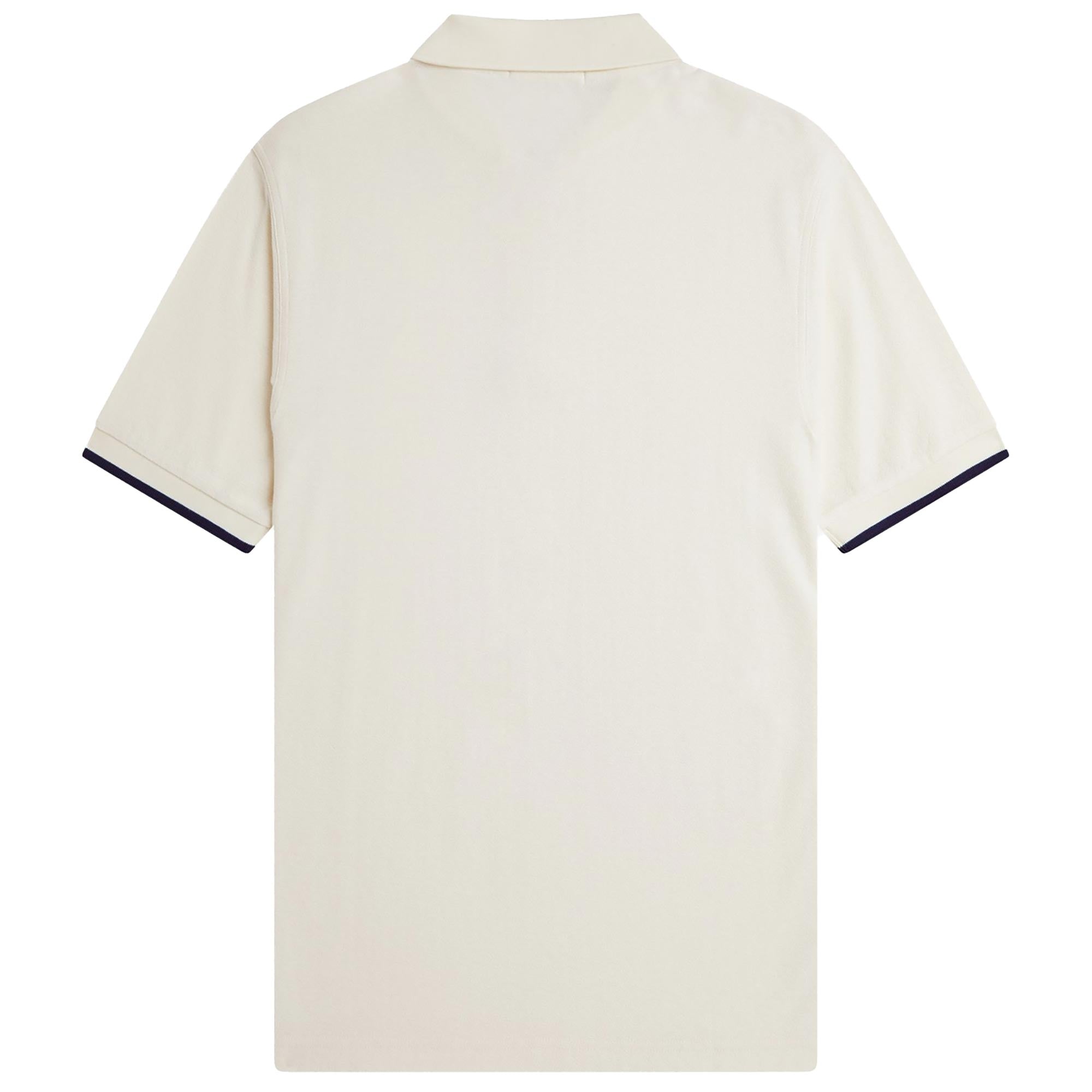 Fred Perry Crepe Pique Zip Neck Shirt - Ecru – Stuarts London