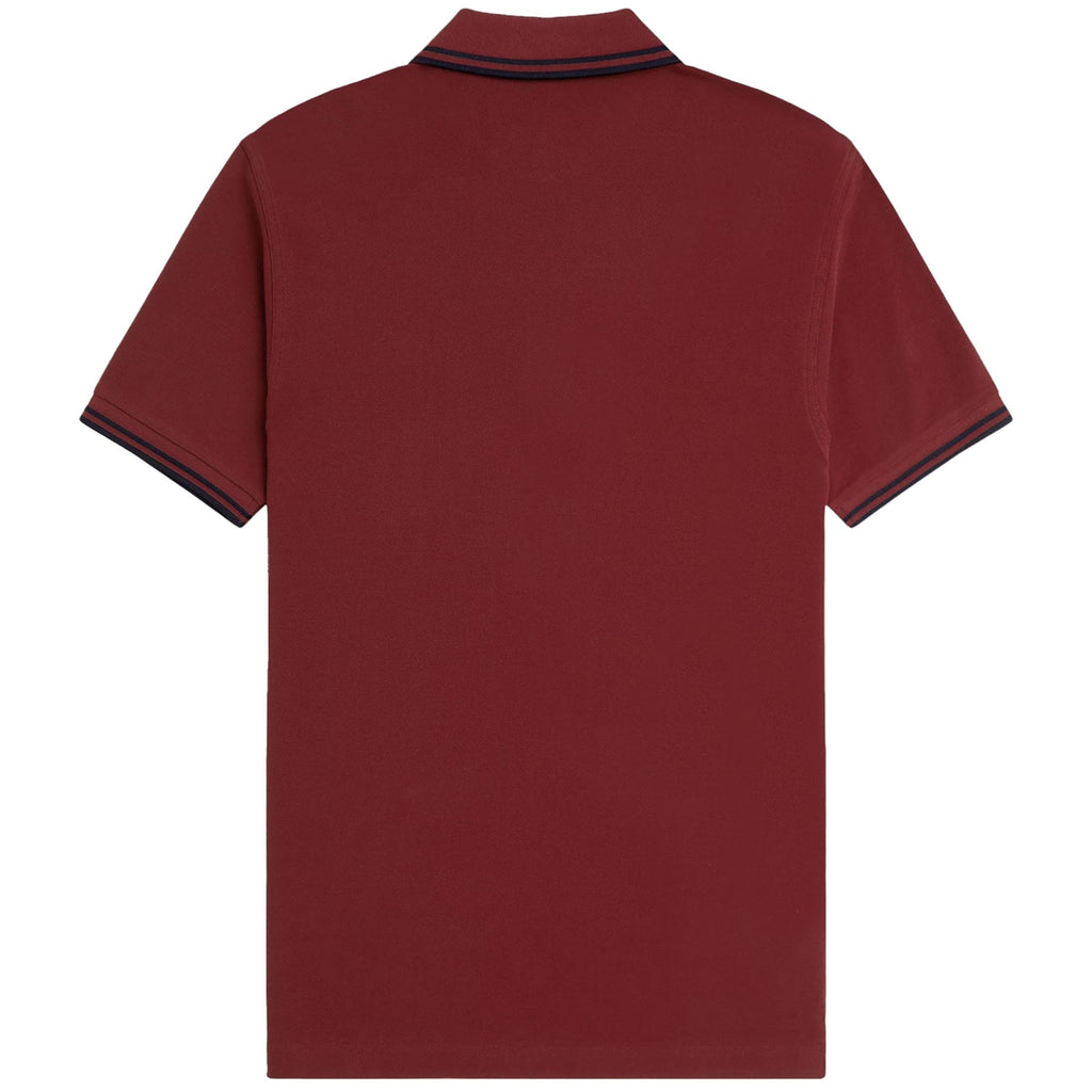Fred Perry M3600 Twin Tipped Polo Shirt - Bur Red