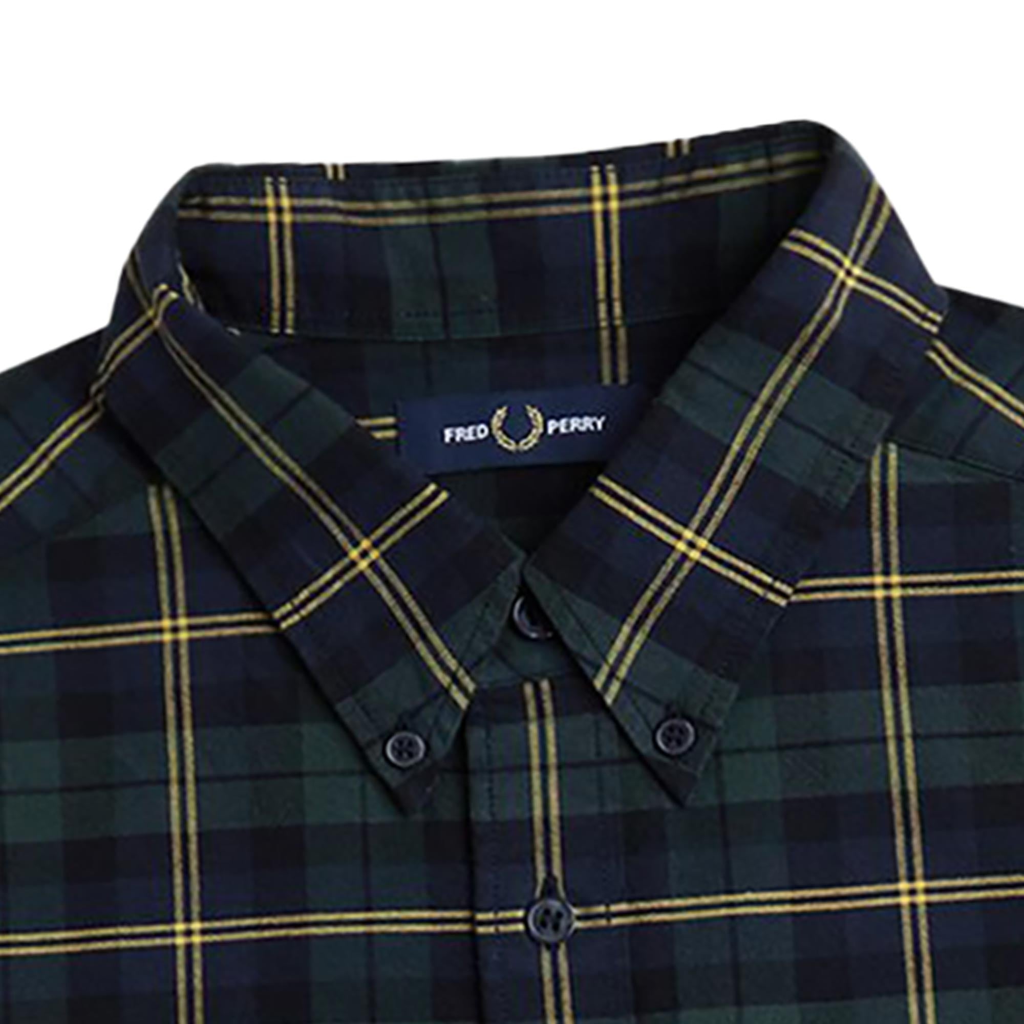 Fred Perry Oxford Tartan Shirt - Navy