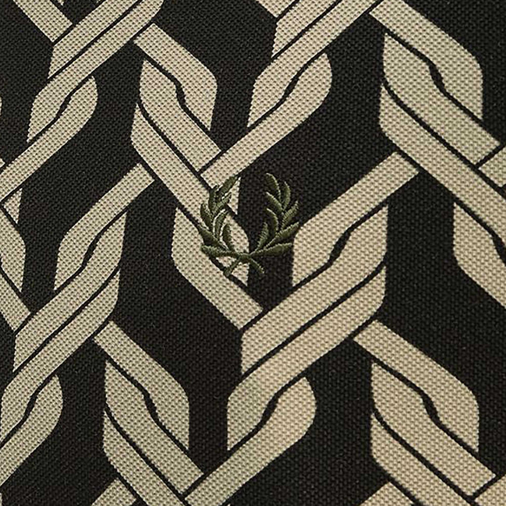 Fred Perry Cable Print Polo Shirt - Black