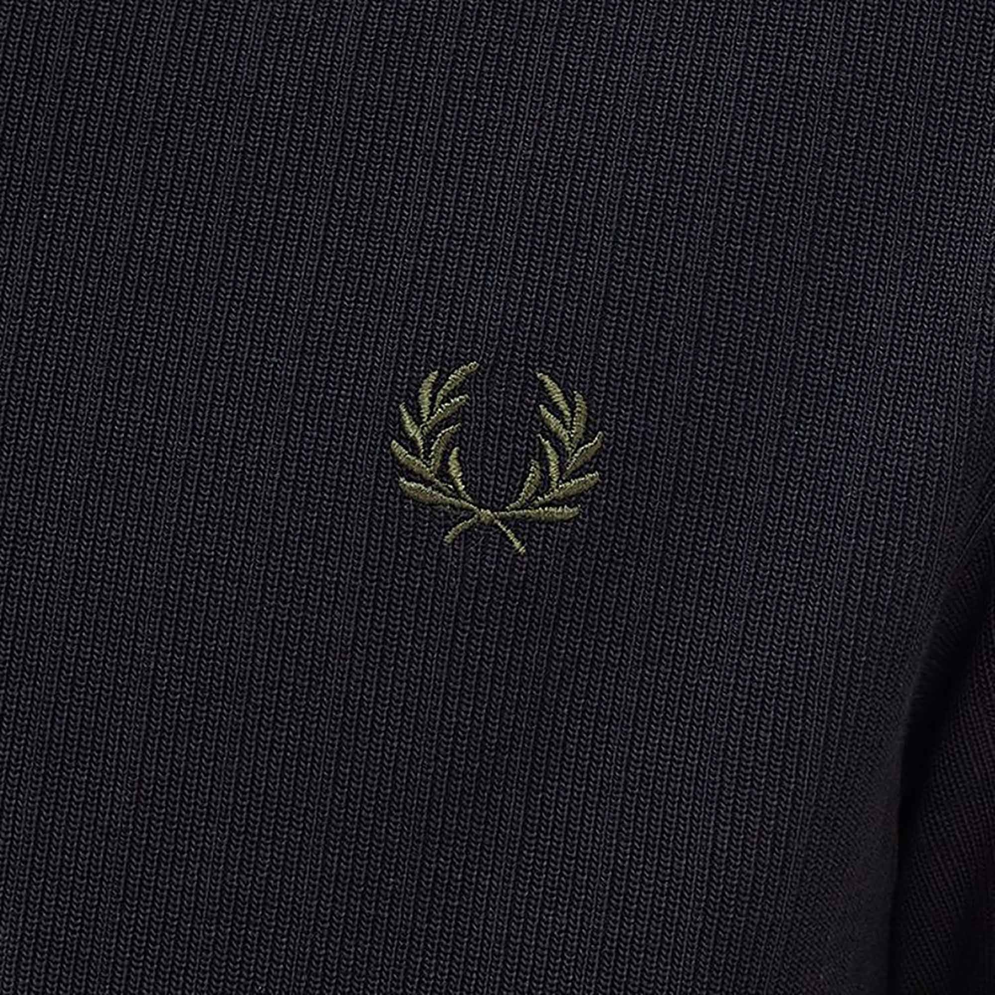 Fred Perry Ribbed Jersey T-Shirt - Black