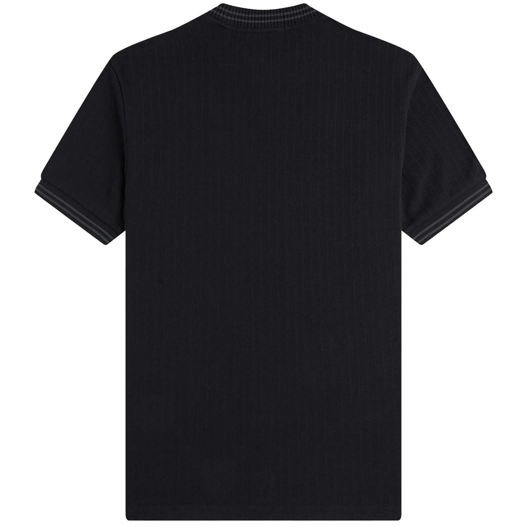 Fred Perry Ribbed Jersey T-Shirt - Black