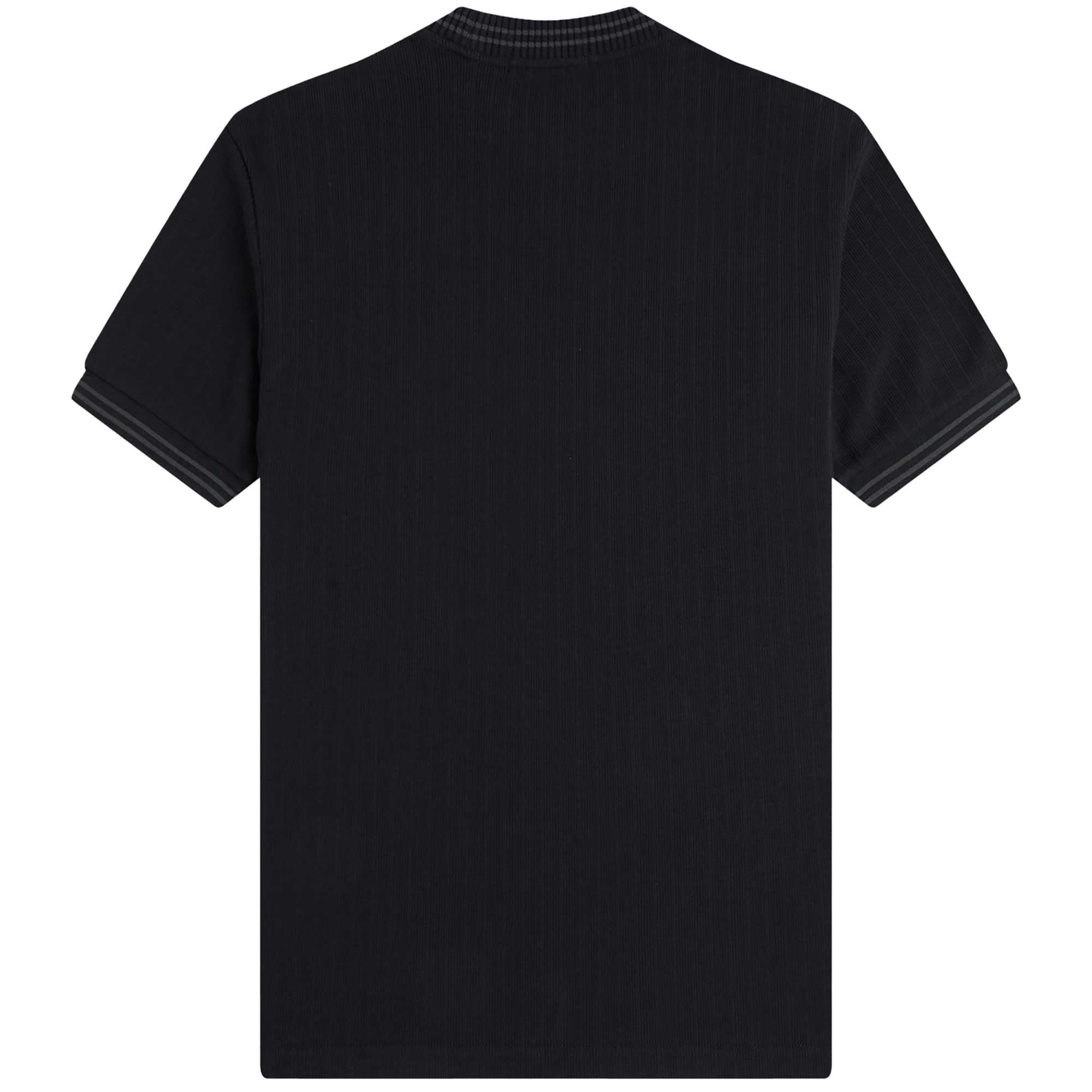 Fred Perry Ribbed Jersey T-Shirt - Black