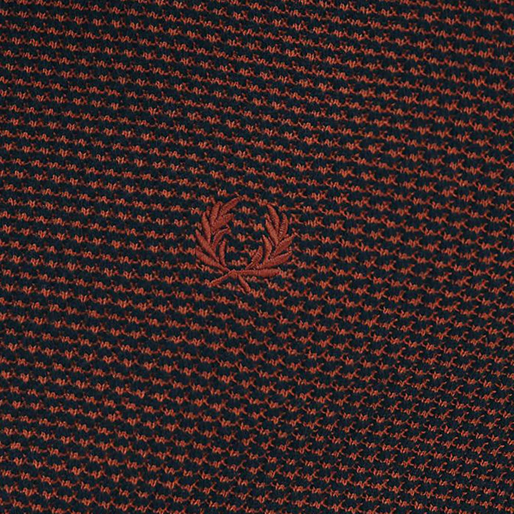 Fred Perry Textured Knitted Shirt - Navy