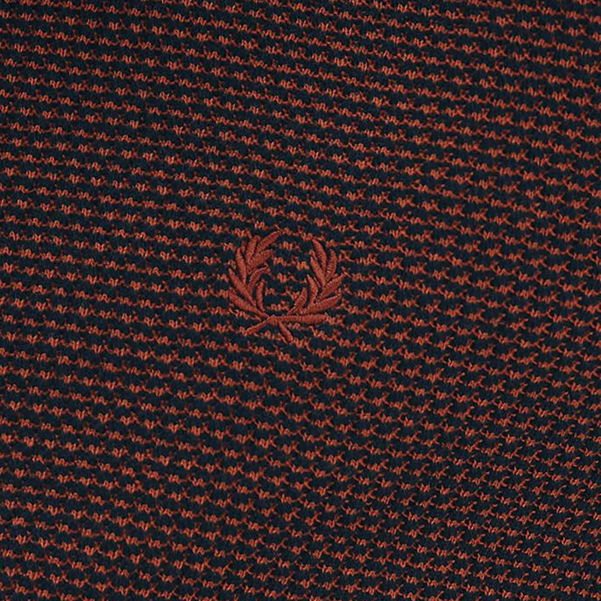 Fred Perry Textured Knitted Shirt - Navy