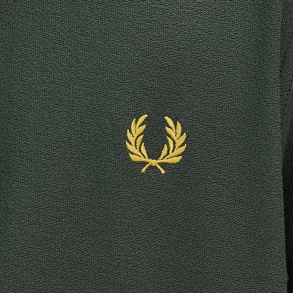 Fred Perry Pique Zip Neck Polo - Court Green