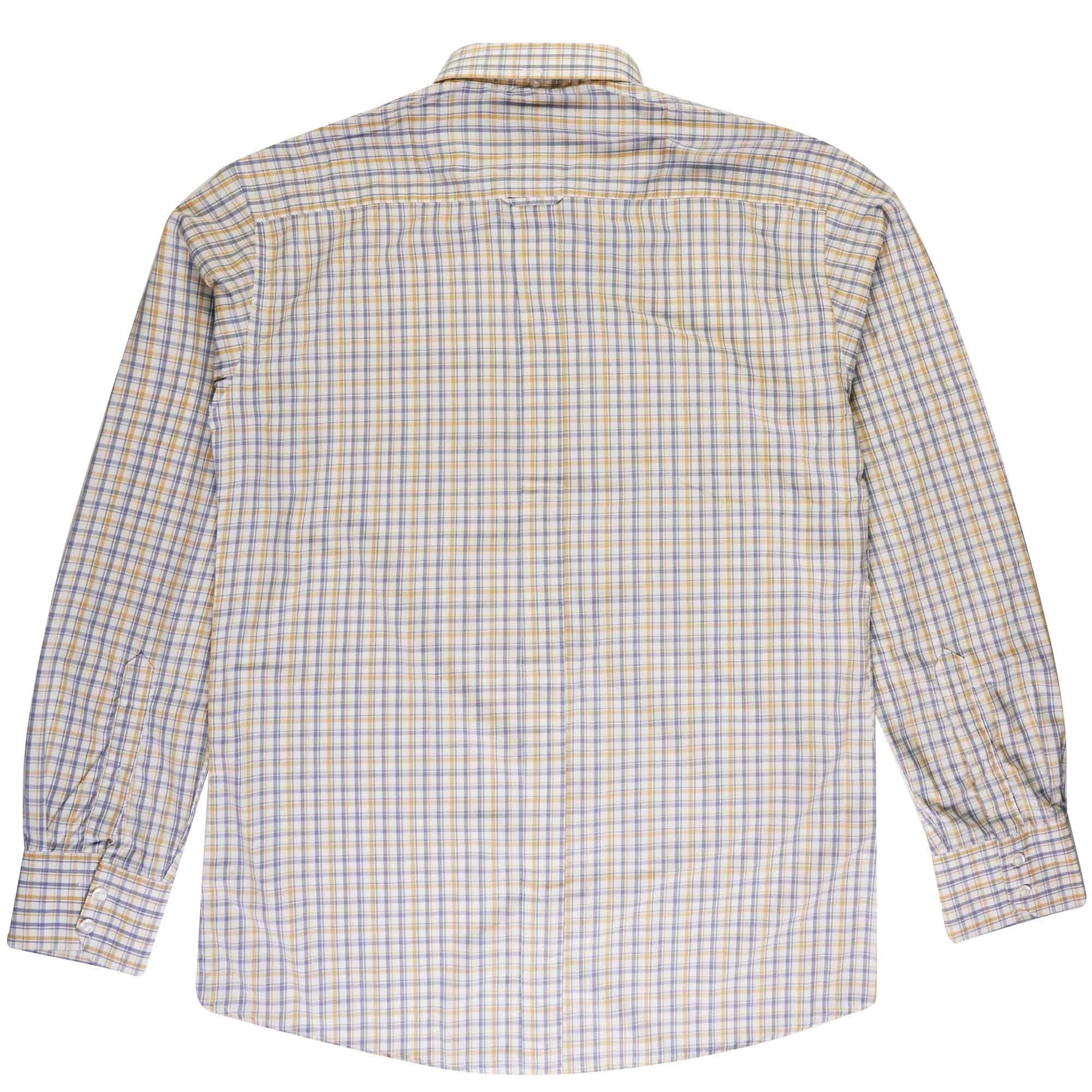 Real Hoxton Check Long Sleeves Shirt - White Powder