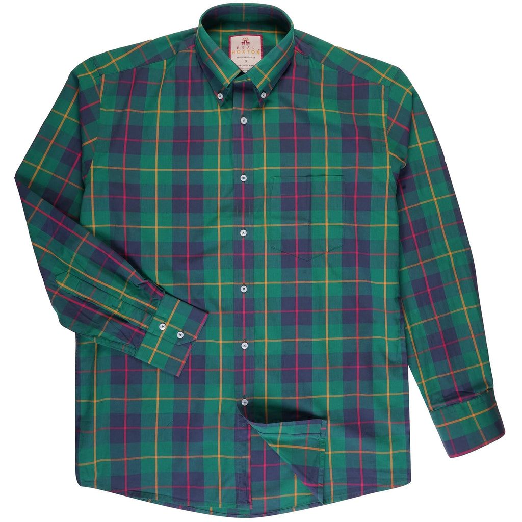 Real Hoxton Checked Shirt - Racing Green