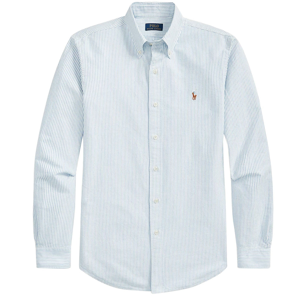Custom Fit Oxford Shirt - Blue and White