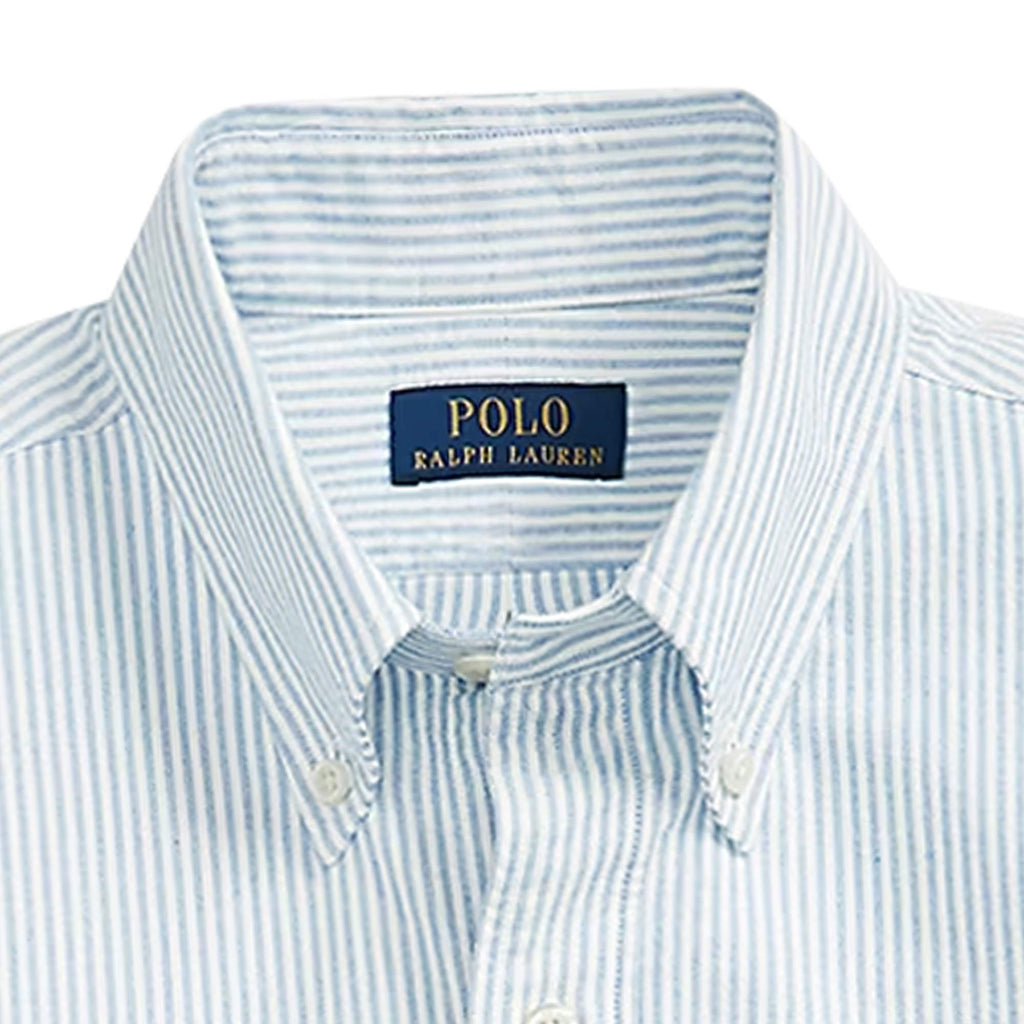 Custom Fit Oxford Shirt - Blue and White