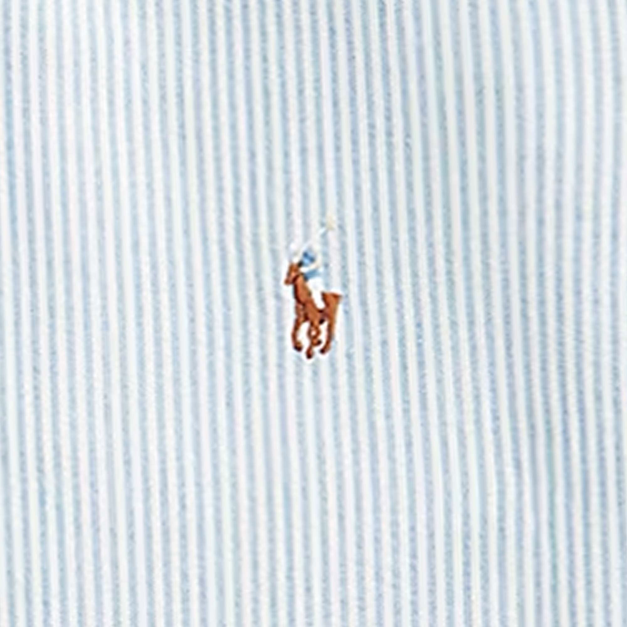 Custom Fit Oxford Shirt - Blue and White