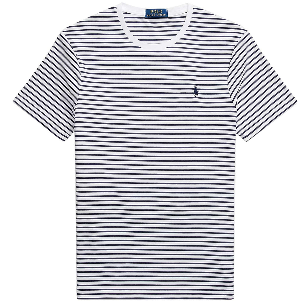 Polo Ralph Lauren Custom Slim Striped Soft Cotton T-Shirt - White Stripe